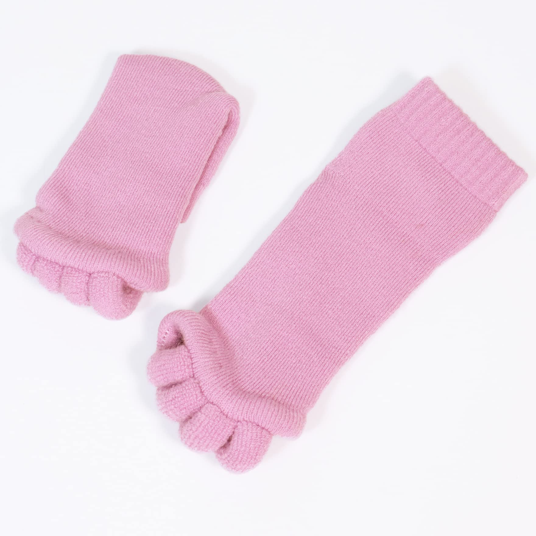 Klmnop Women's Toe Separator Socks for Yoga, Sports & Gym - Foot Alignment & Pain Relief Massage Toeless Socks (1 Pair) - Perfect for Post-Workout Recovery & Relaxation