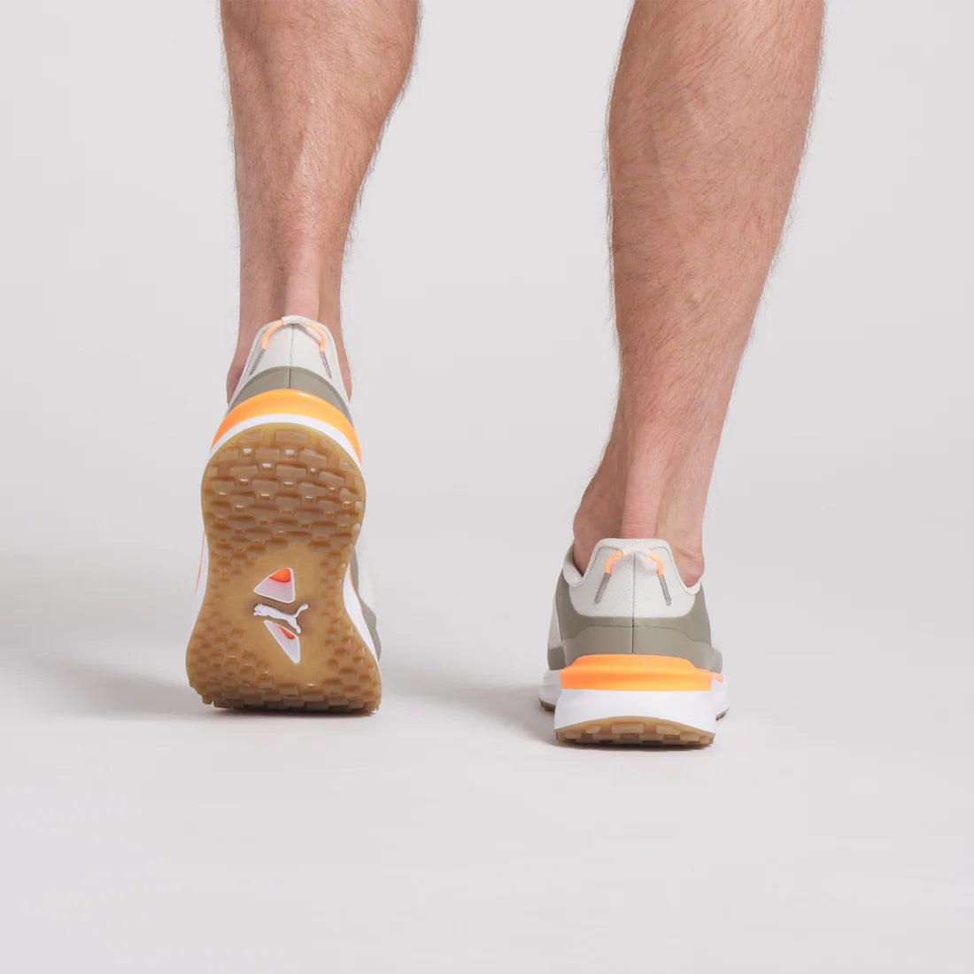 Puma Ignite Elevate X Spikeless Golf Shoes for Men - Gray/Velvet Moss - Lightweight & Comfortable for Walking & Training on the Course