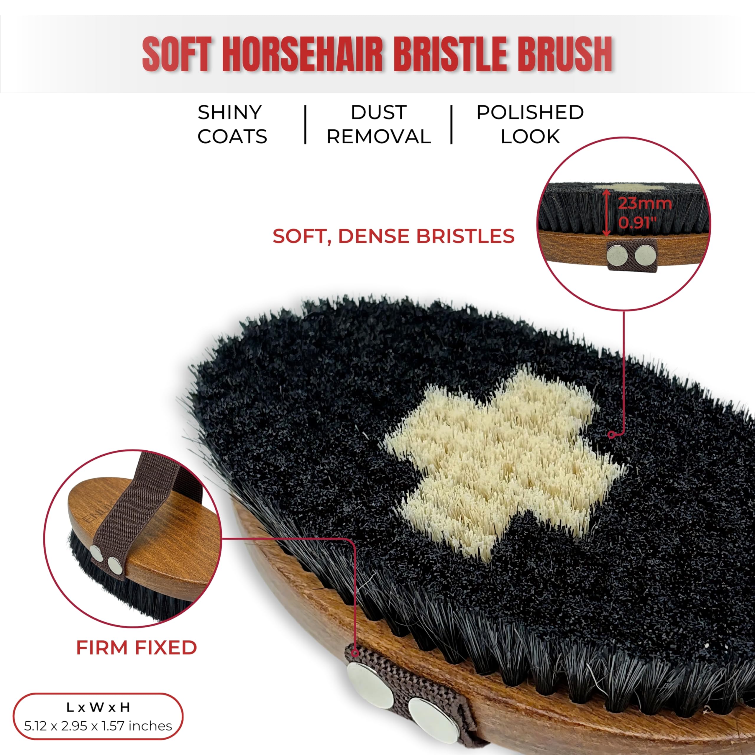 Premium Wooden Pet Grooming Kit for Dogs, Cats & Horses - Natural Bristle Brush, Massage Brush & Deshedding Tool - Best for Short-Haired & Double-Coated Pets - Reduce Shedding & Promote Healthy Coat - Perfect for Home Grooming & Professional Use