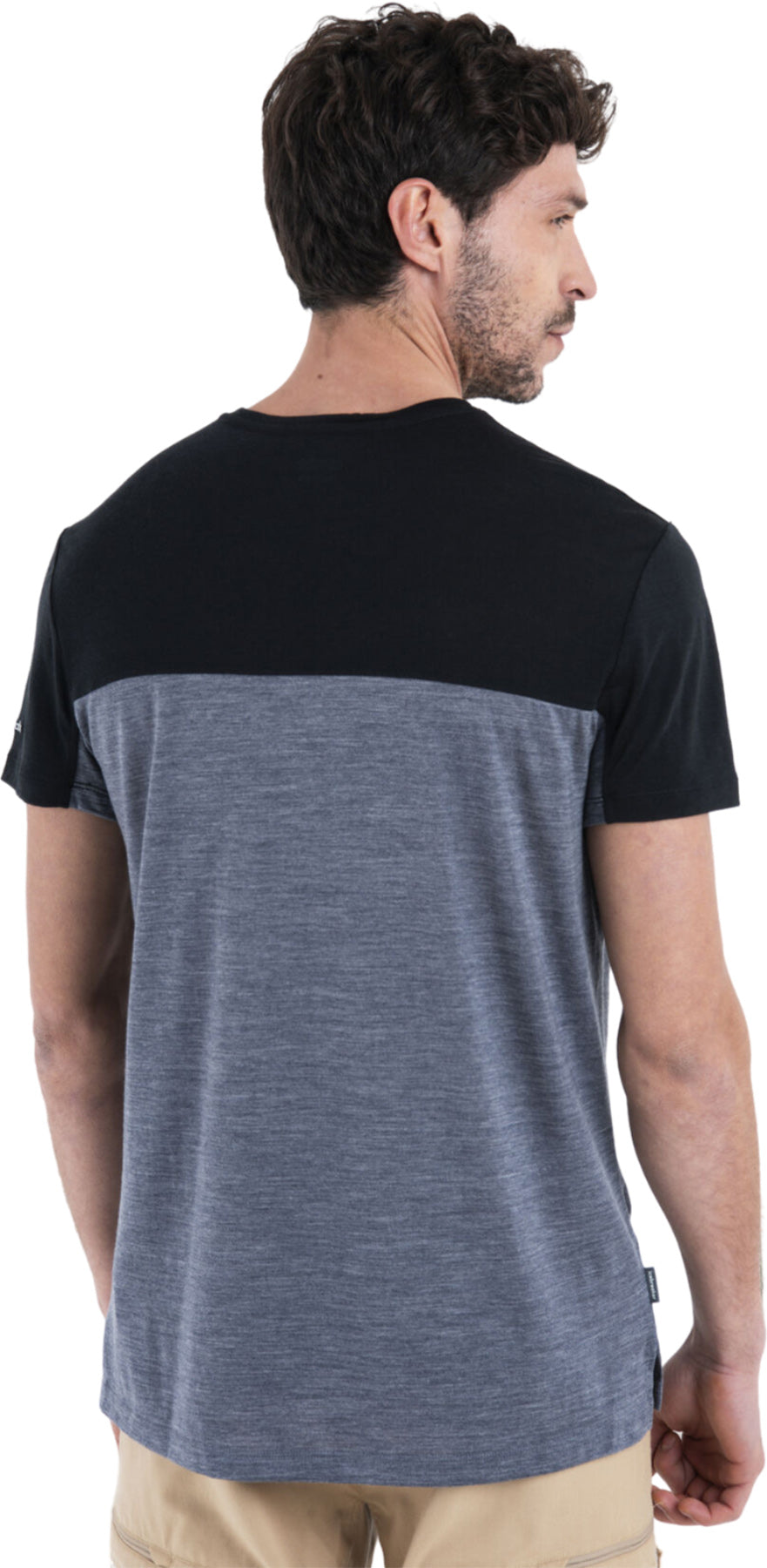 125 Cool Lite Sphere III Merino Blend Color Block T-Shirt for Men - Soft & Breathable Wool Tee for Outdoor Activities & Casual Wear