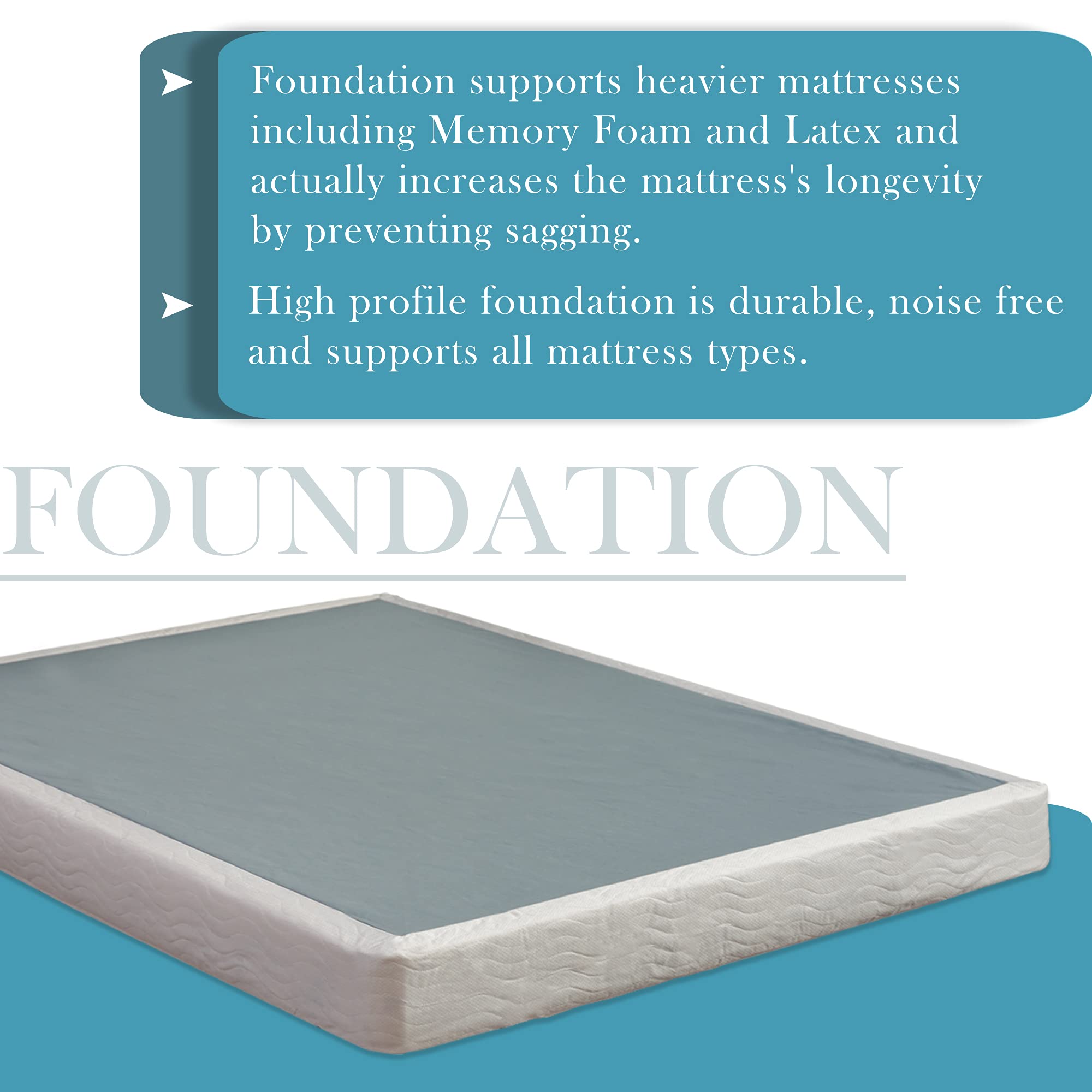 GREATON King Size Medium Firm Mattress Set - Foam Encased Pocketed Coil Innerspring with Pillowtop & 5