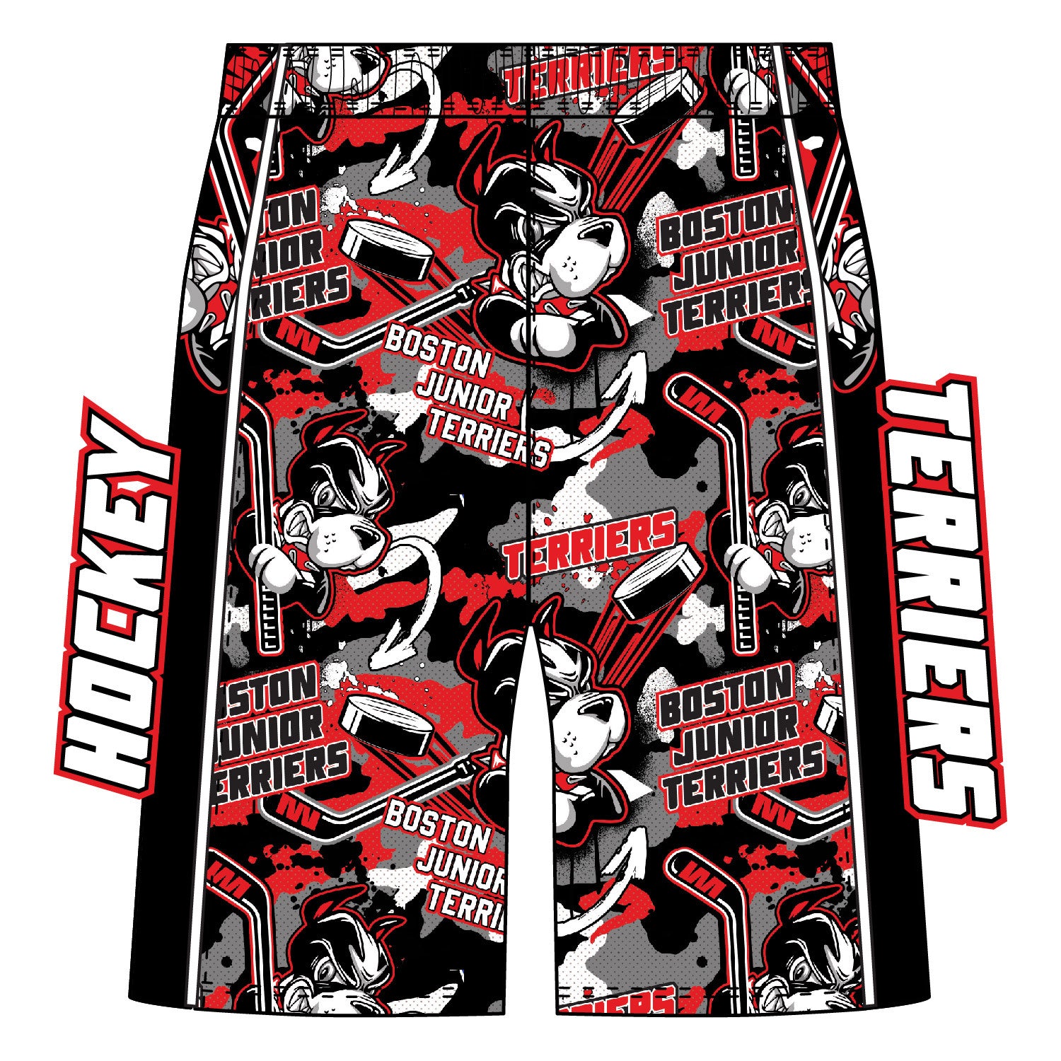 Boston Junior Terriers Hockey Shorts for Boys & Men - Comfortable Sports Shorts for Hockey, Training, and Casual Wear