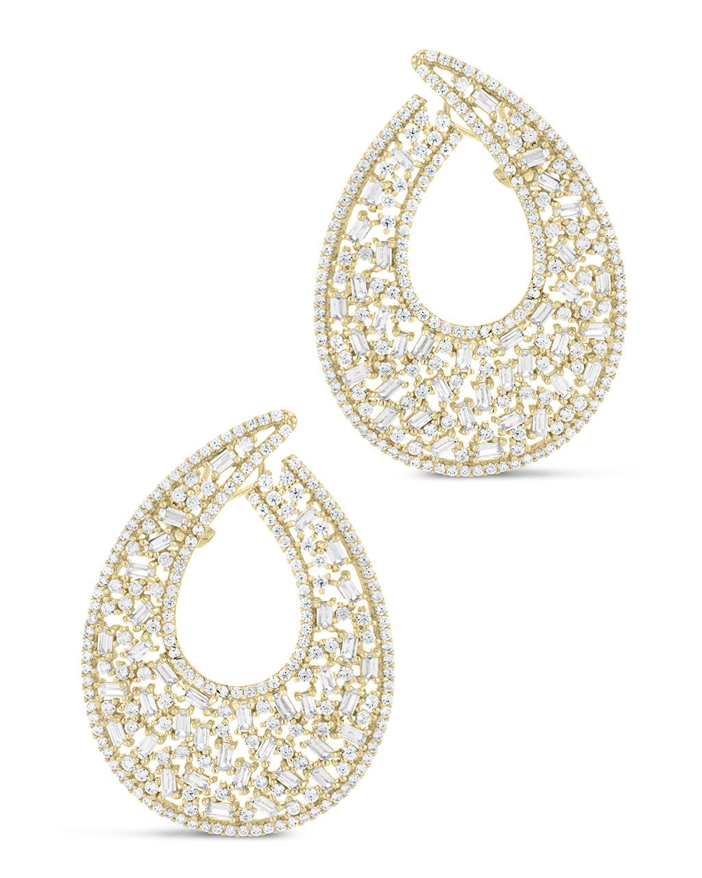 Paige CZ Statement Stud Earrings for Women - Sparkling Cubic Zirconia Fashion Jewelry - Perfect for Parties, Weddings & Everyday Wear