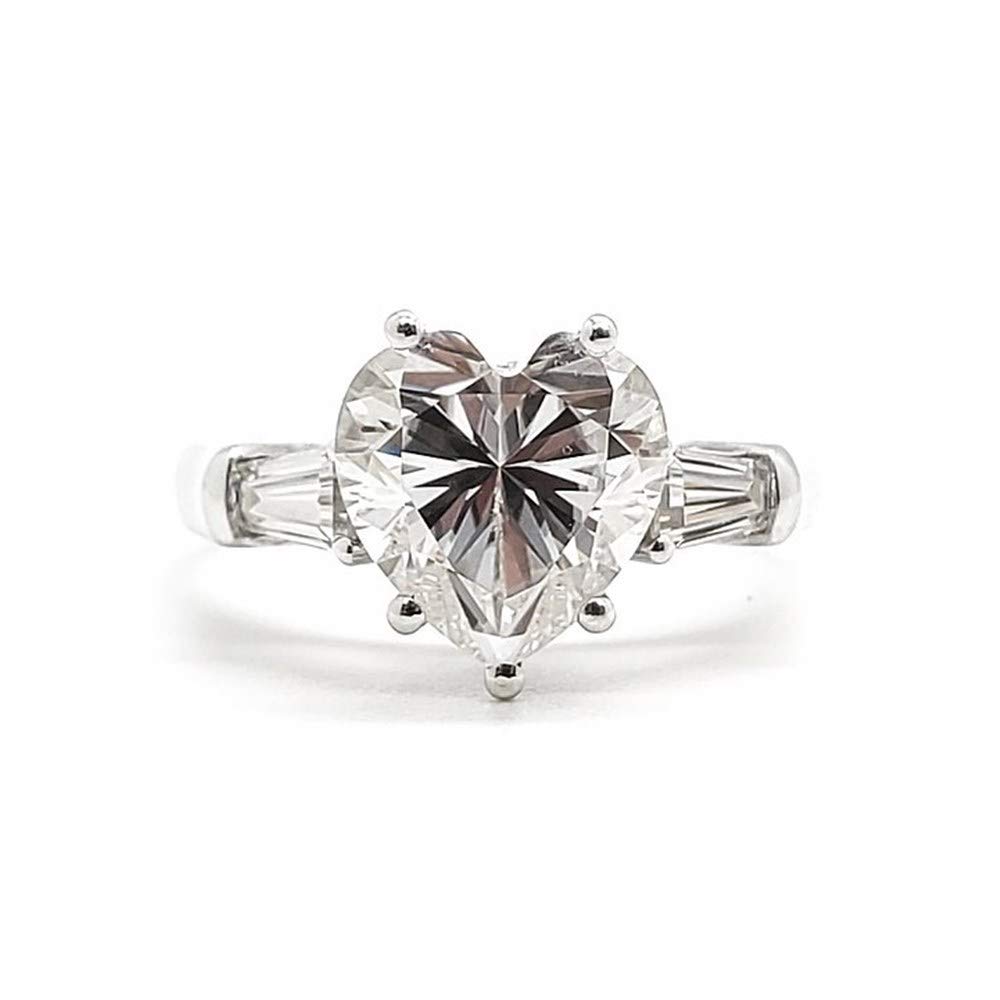2.3 CTW Heart-Shaped Moissanite Engagement Ring for Women - Simulated Diamond Promise Ring - Perfect for Proposals, Anniversaries & Romantic Occasions