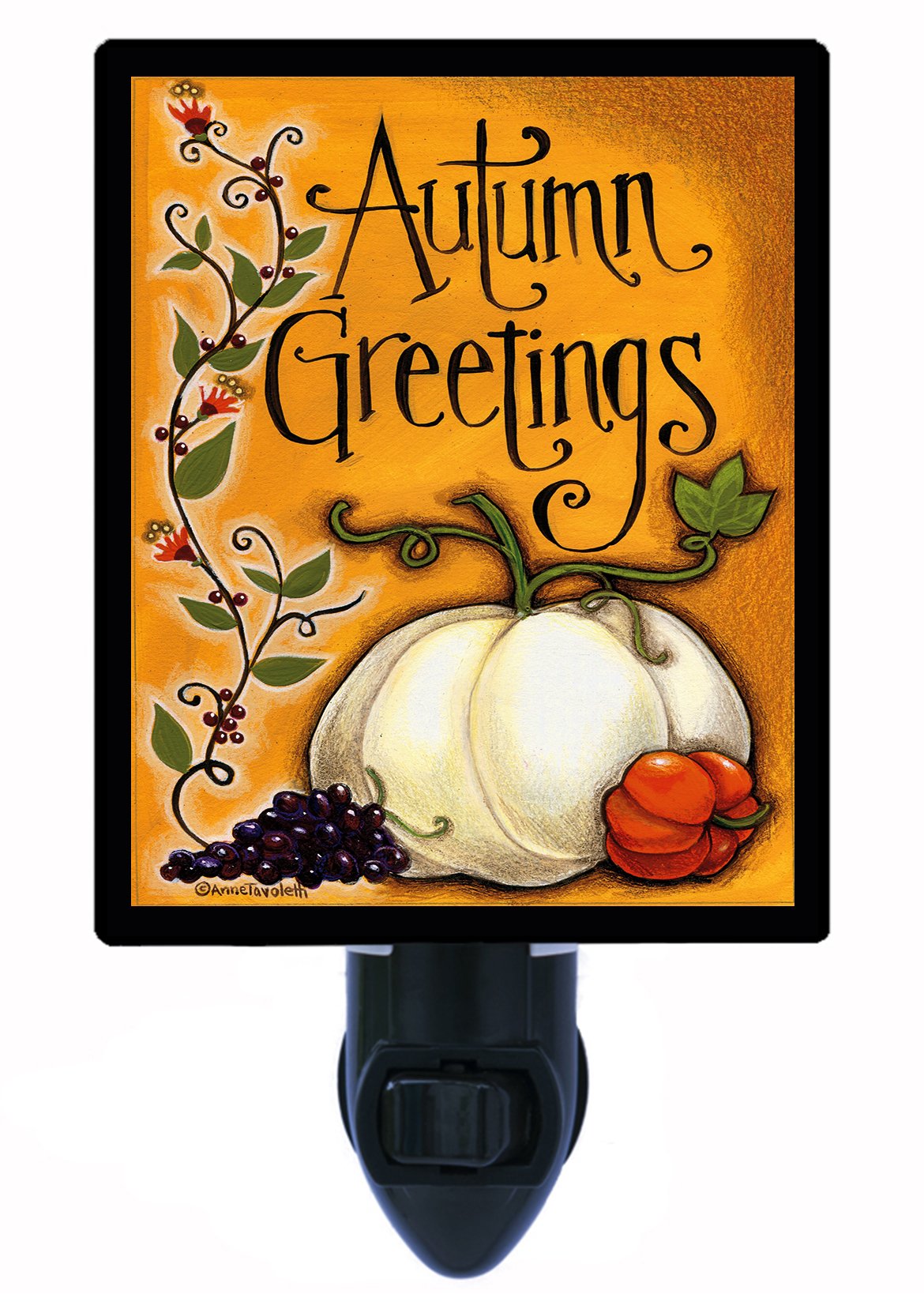 Autumn Pumpkin LED Night Light - Fall Decor with Warm Glow for Bedroom, Nursery, or Seasonal Home Decoration
