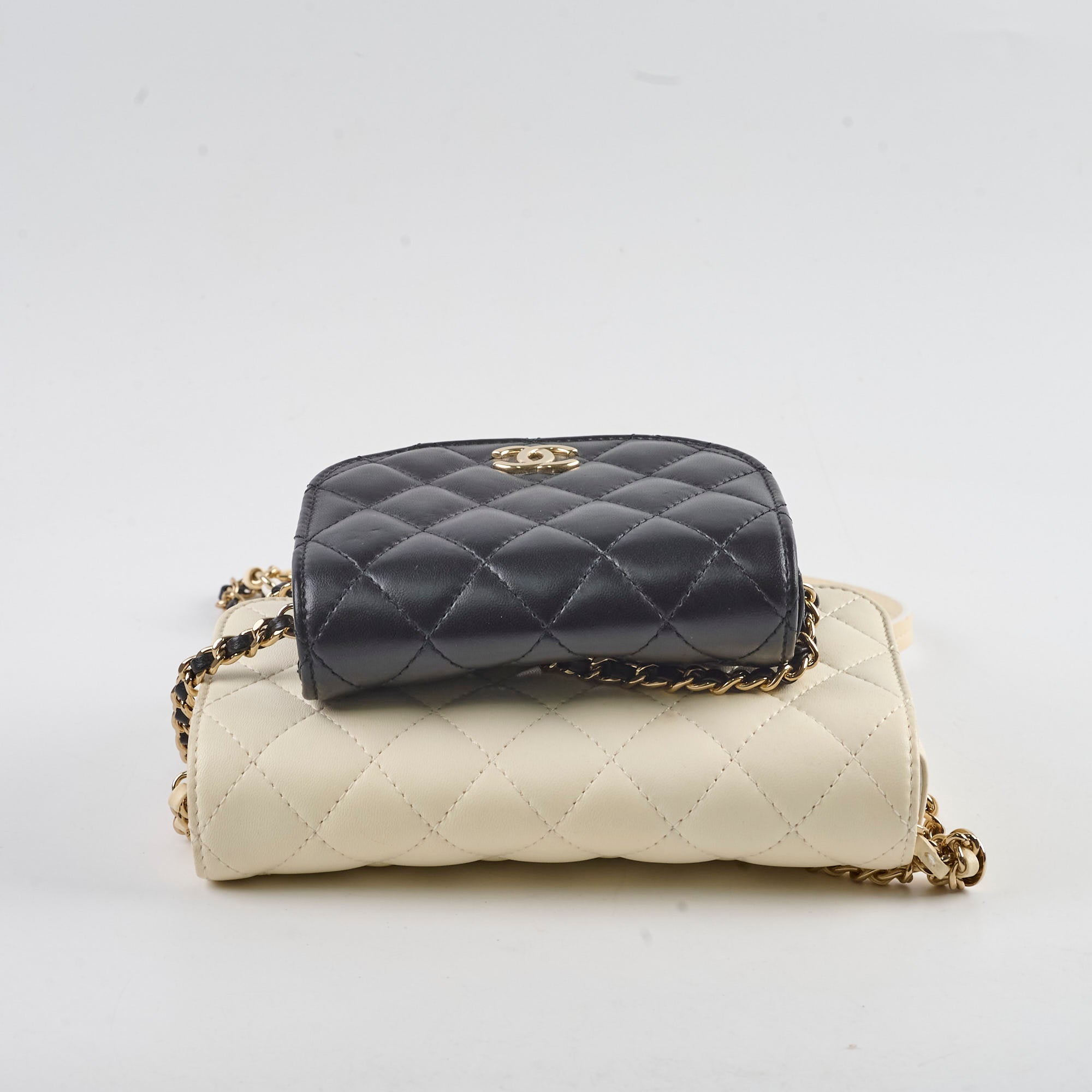 Chanel Side Twin Packs Bag White/Black (27 Series) - Luxury Designer Crossbody Purse for Women, Perfect for Parties, Dating & Everyday Use