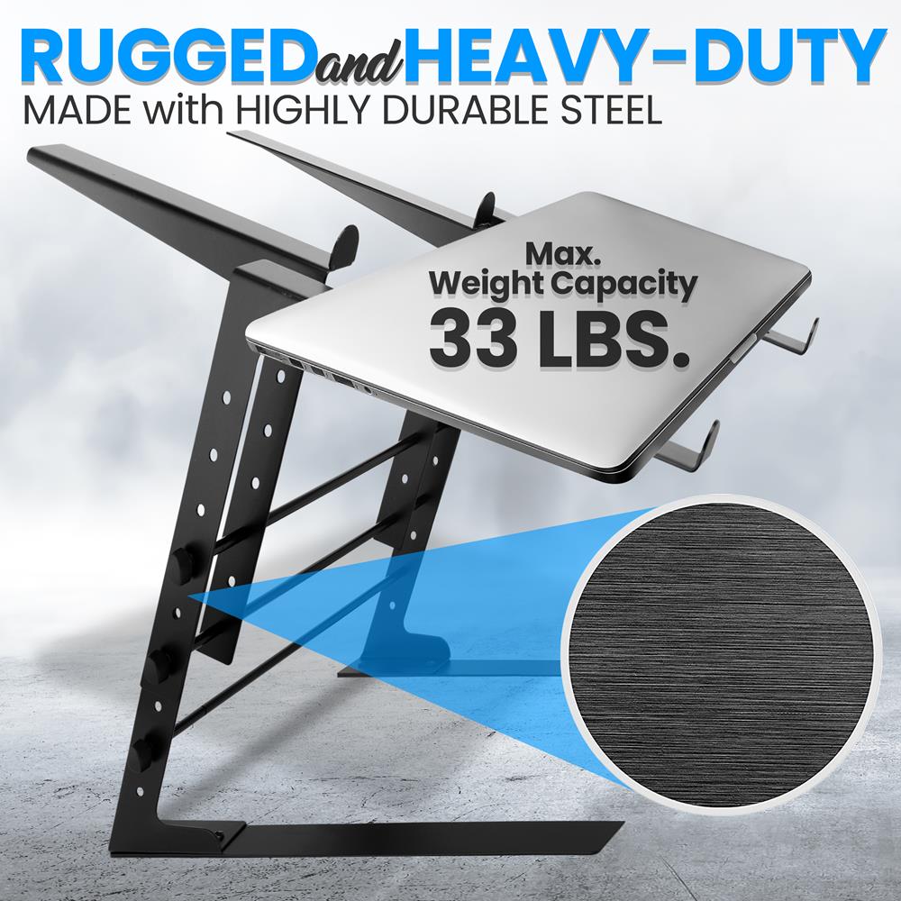 Ergonomic Dual Laptop Stand for Home & Office - Adjustable Height Computer Riser for MacBook, Notebook, Tablet - Perfect for Workstations, Desks, and Workspaces