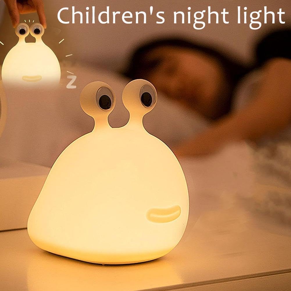 Cute USB Rechargeable Slug Bug Night Light with Timer - Cartoon Eye Protection LED Lamp for Nursery, Dorm Room & Breastfeeding | Portable Animal-Themed Decor for Kids Bedroom and Cozy Spaces