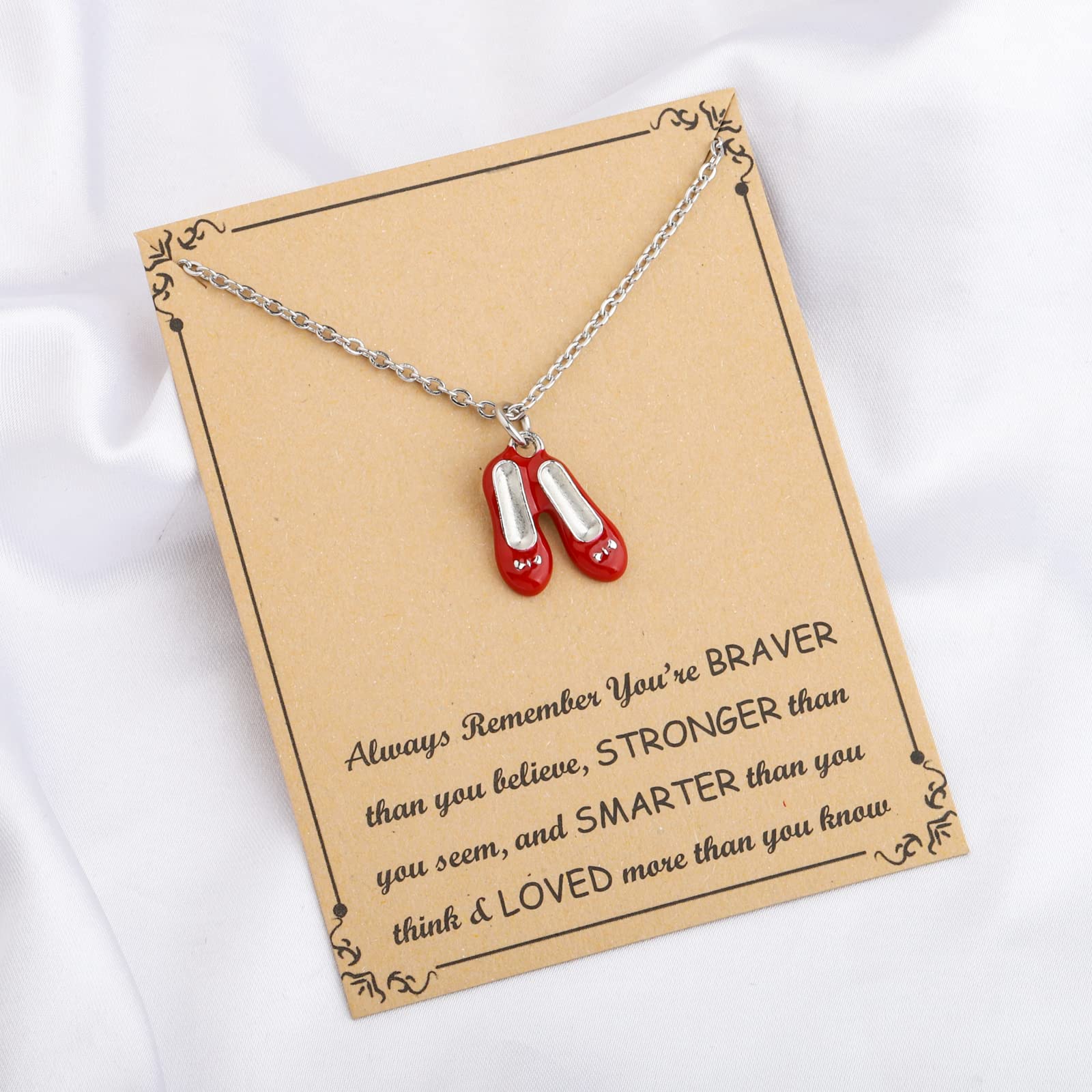 Sweet Home Inspired Necklace - Red Enamel Shoe Charm Pendant Jewelry | Perfect Gift for K-Drama Fans & Anime Lovers | Great for Cosplay, Birthday Presents & Fashion Accessories