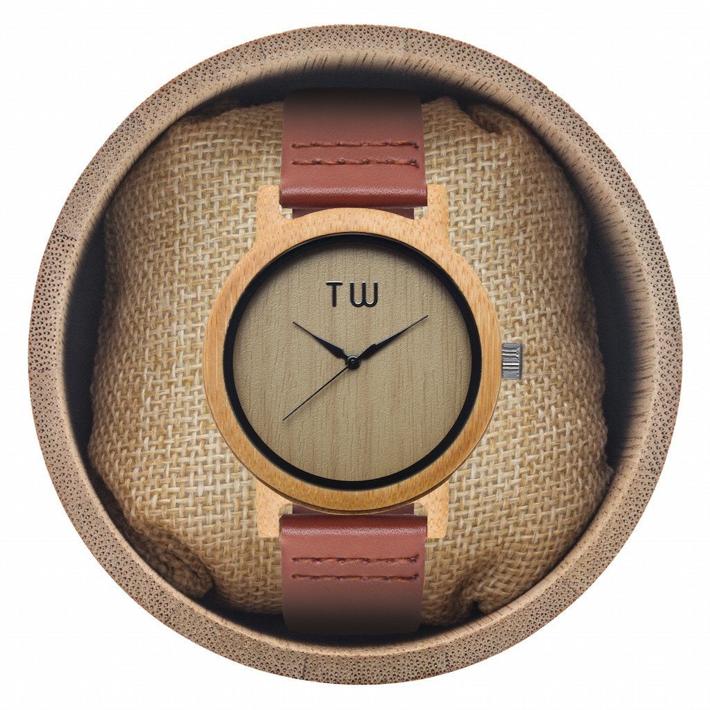 Truwood Minimalist Wooden Watch for Men - Natural Wood Grain Design - Lightweight & Eco-Friendly - Perfect for Casual, Office & Outdoor Wear
