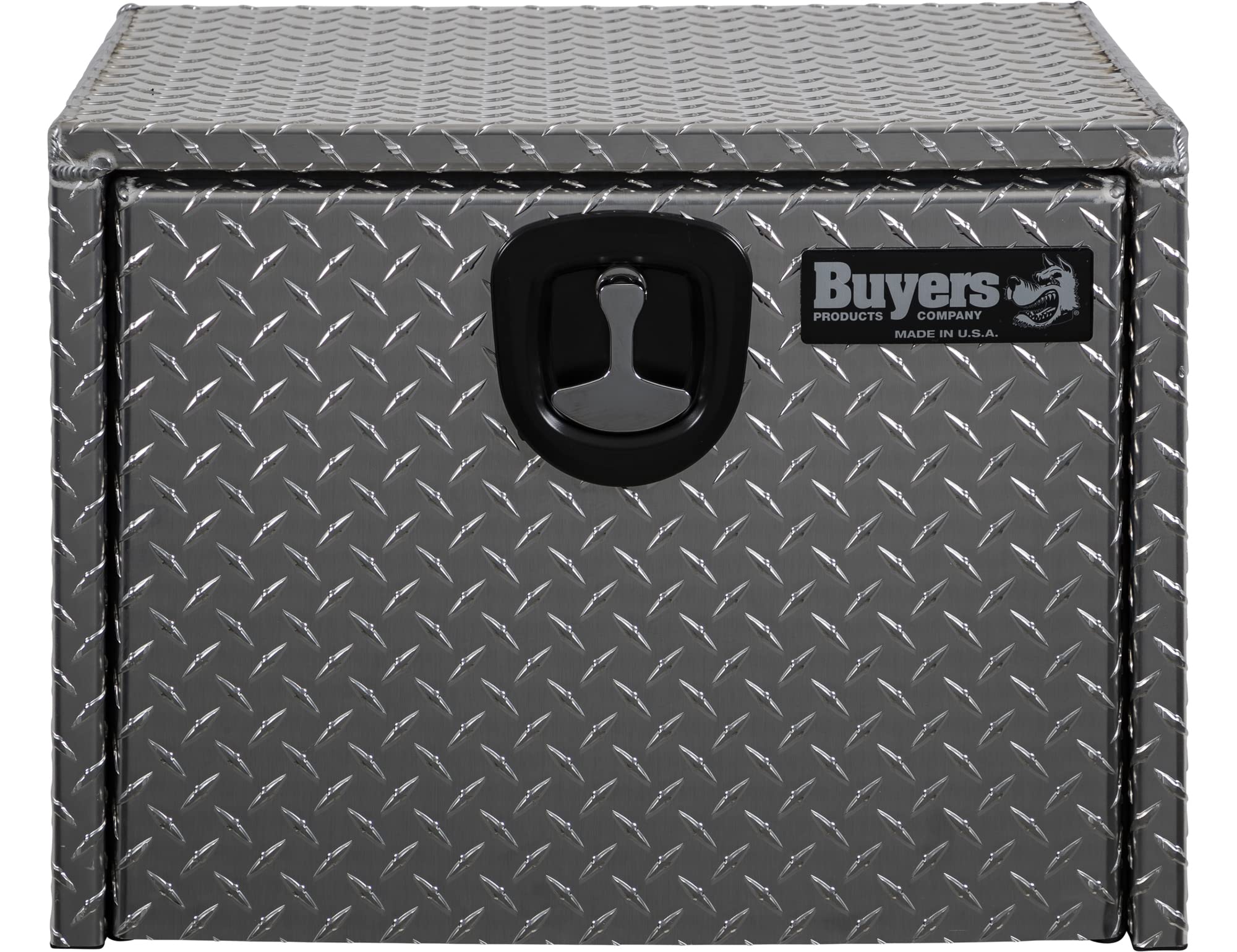Diamond Tread Aluminum Underbody Truck Tool Box with Compression Latch - 18x18x24 Inch Heavy Duty Storage & Organization | Made in USA | Perfect for Construction, Farming & Off-Road Work Trucks