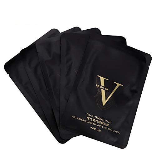 V Line Face Mask - Double Chin Reducer & V Shaped Contour Lifting Firming Mask for Women | Face Slimming & Moisturizing Treatment | 5-Pack for Daily Skincare & Special Occasion Makeup Prep