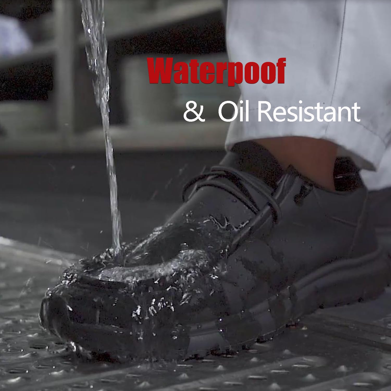 Non-Slip Waterproof Work Shoes for Men & Women - Oil Resistant Slip-On Loafers | Ideal for Kitchen, Hospital, Restaurant & Industrial Safety Use