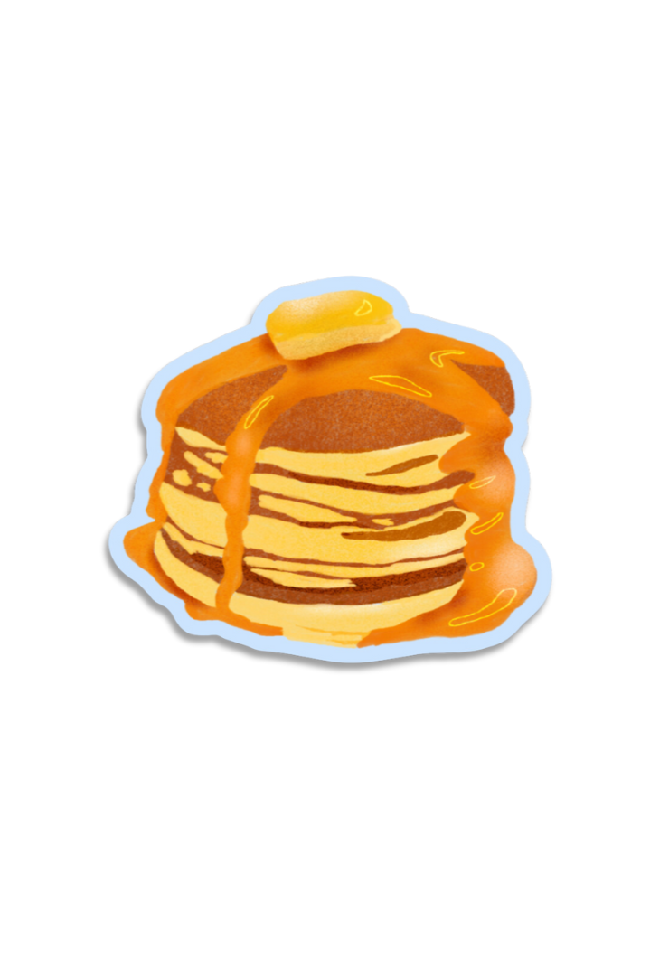 Short Stack Pancake Sticker - Cute Breakfast Food Decals for Laptops, Water Bottles & DIY Crafts - Perfect for Scrapbooking, Journaling & Kawaii Room Decor