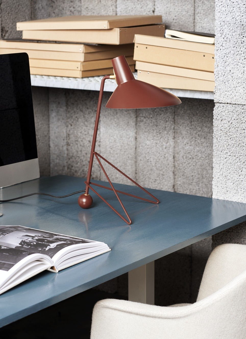 Vintage Duckbill Metal Table Lamp - Adjustable Desk Light for Study, Office & Bedroom - Warm White LED Reading Lamp with USB Port