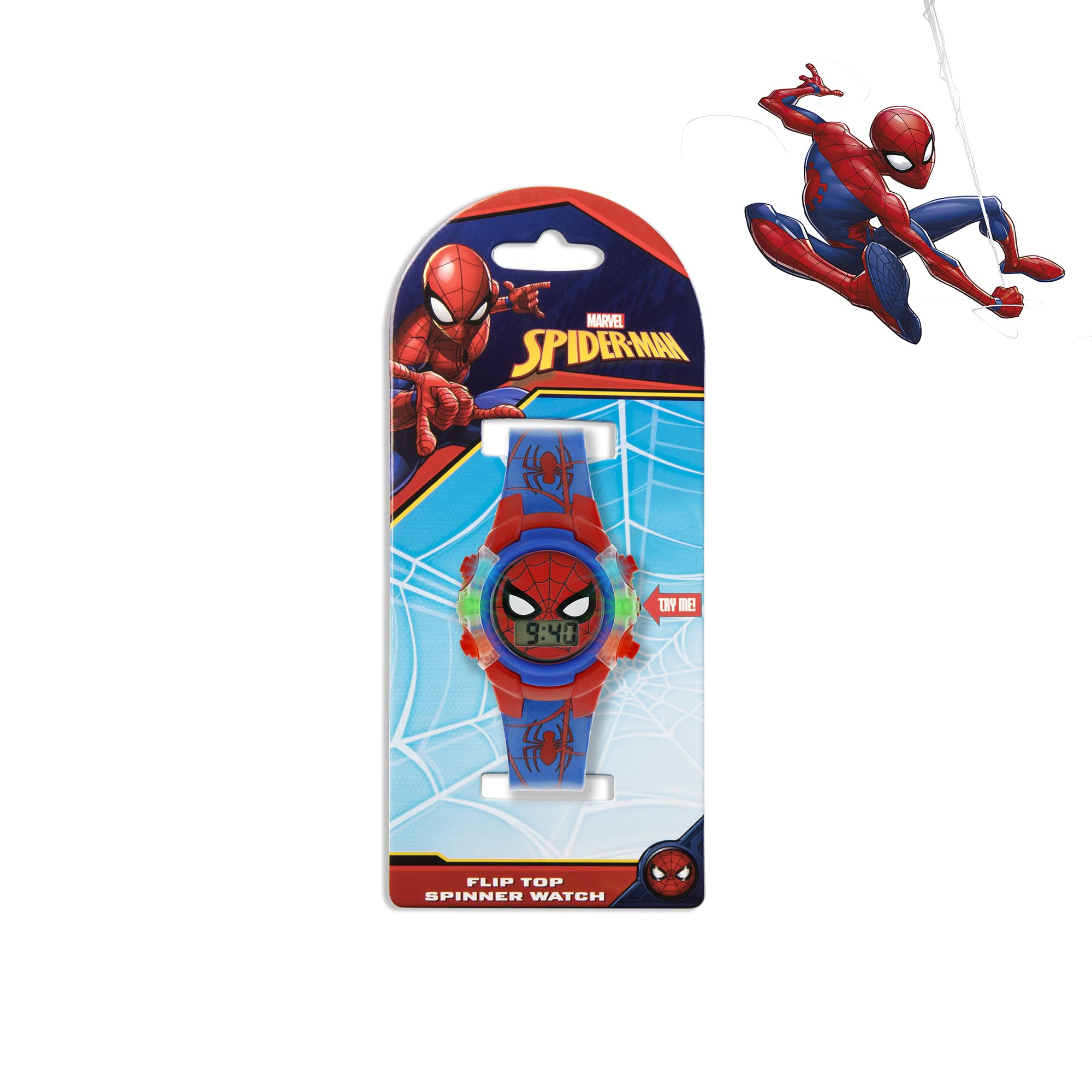 Spiderman Boys Watch Digital Quartz SPD4504ARGSET - Perfect for Kids & Gifts