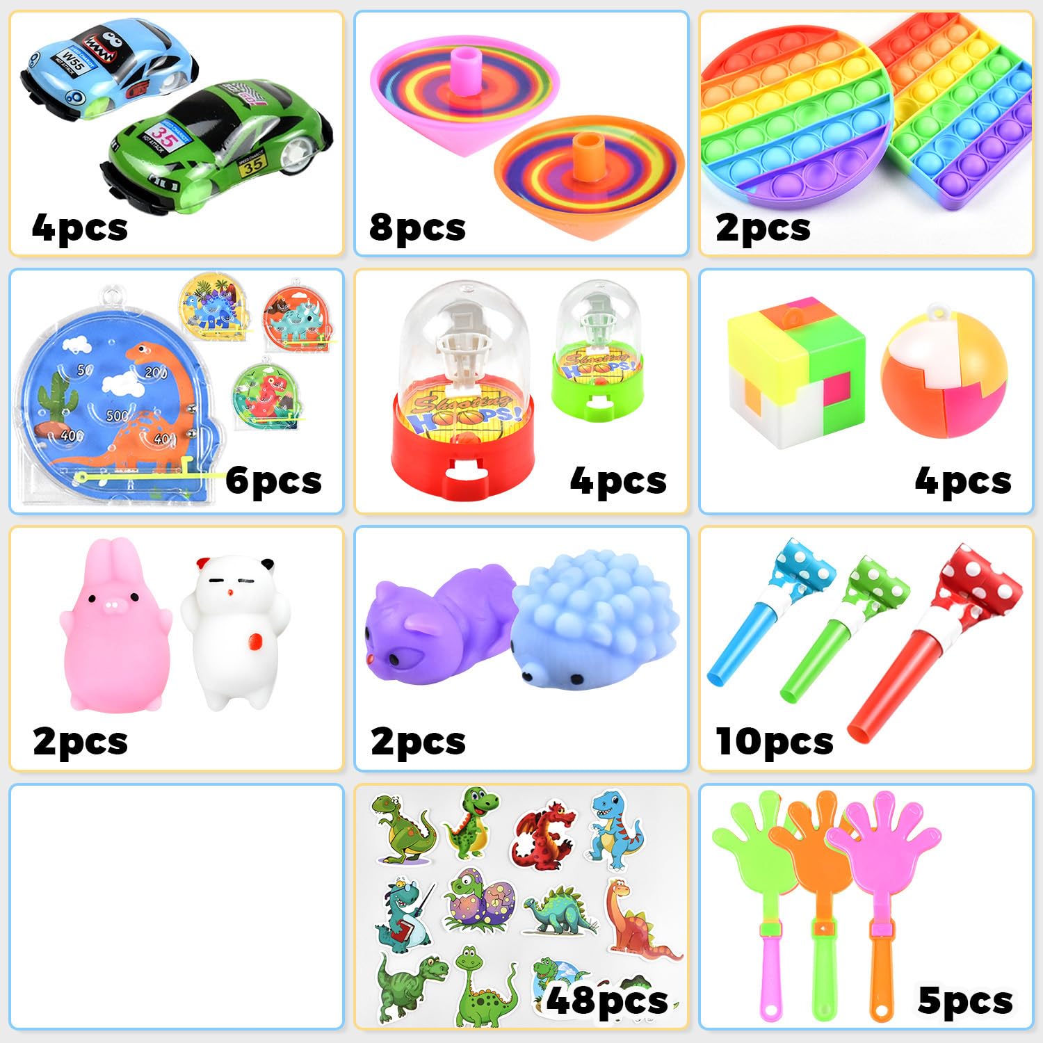150 pcs Kids Party Favors Bulk - Pinata Stuffers, Goodie Bag Fillers, Treasure Box Prizes for Birthday Parties, Classroom Rewards & Fidget Toys | Perfect for Birthdays, School Events & Party Games