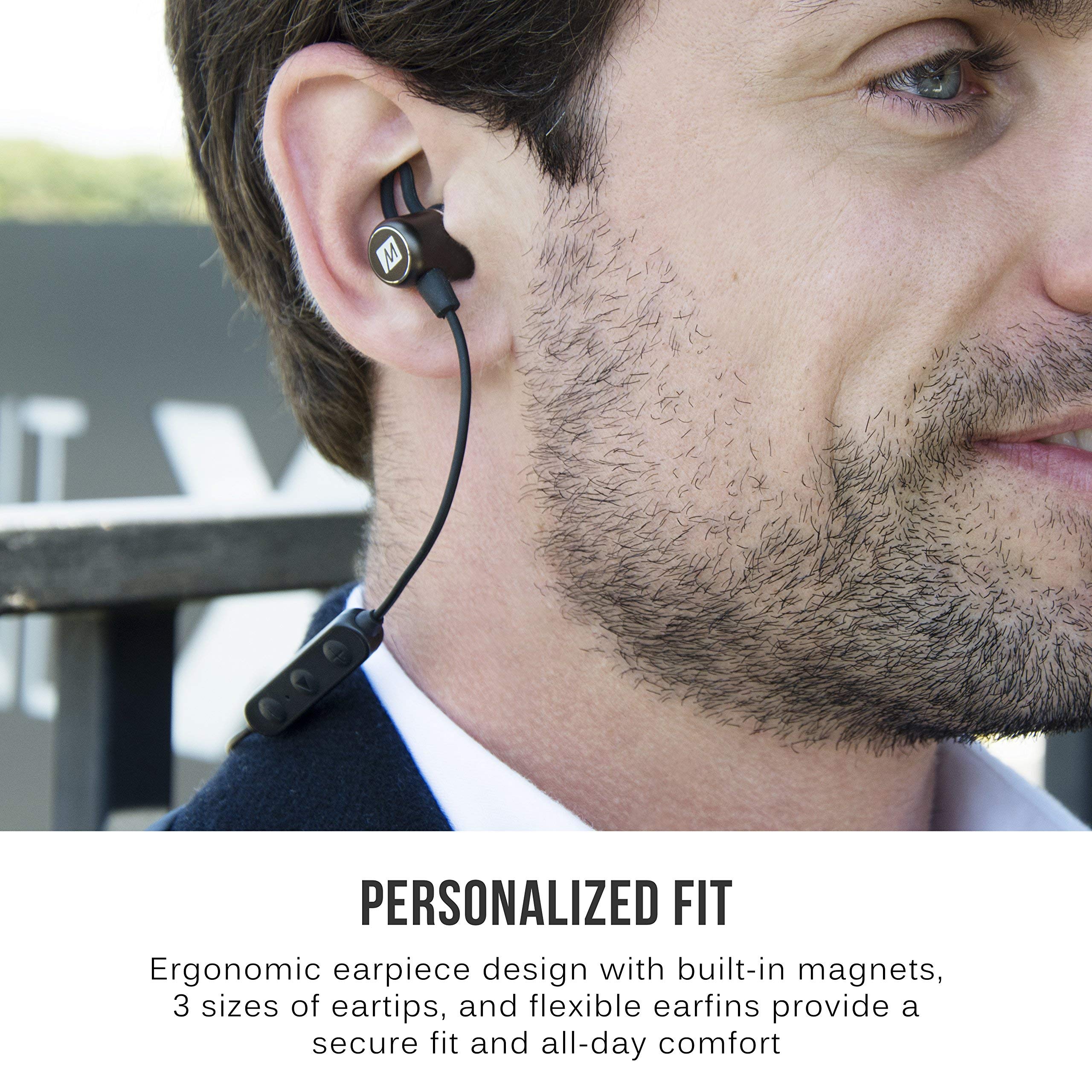 MEE Audio EB1 Bluetooth Wireless Earbuds with Adaptive Audio Enhancement - Perfect for Workouts, Commuting & Travel