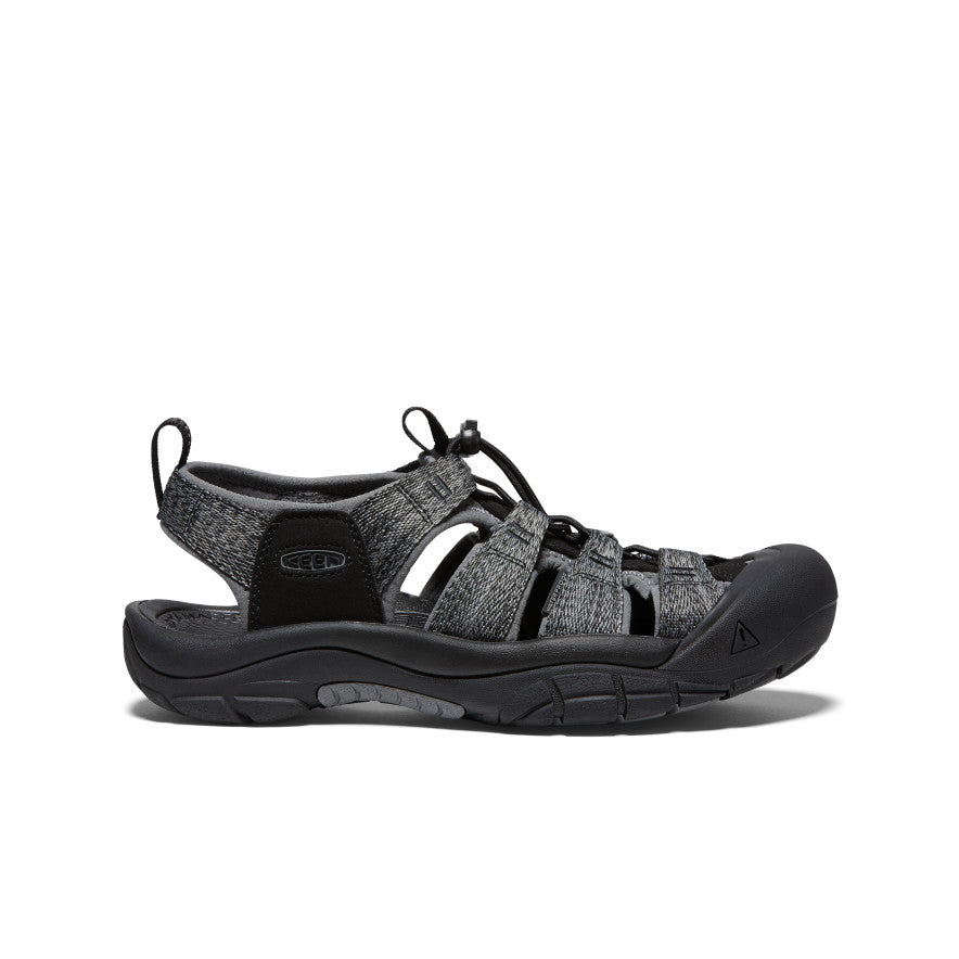 Men's Newport H2 Sandal - Comfortable Water Shoes for Hiking, Beach & Outdoor Activities | Black/Steel Grey | Perfect for Walking, Swimming & Travel