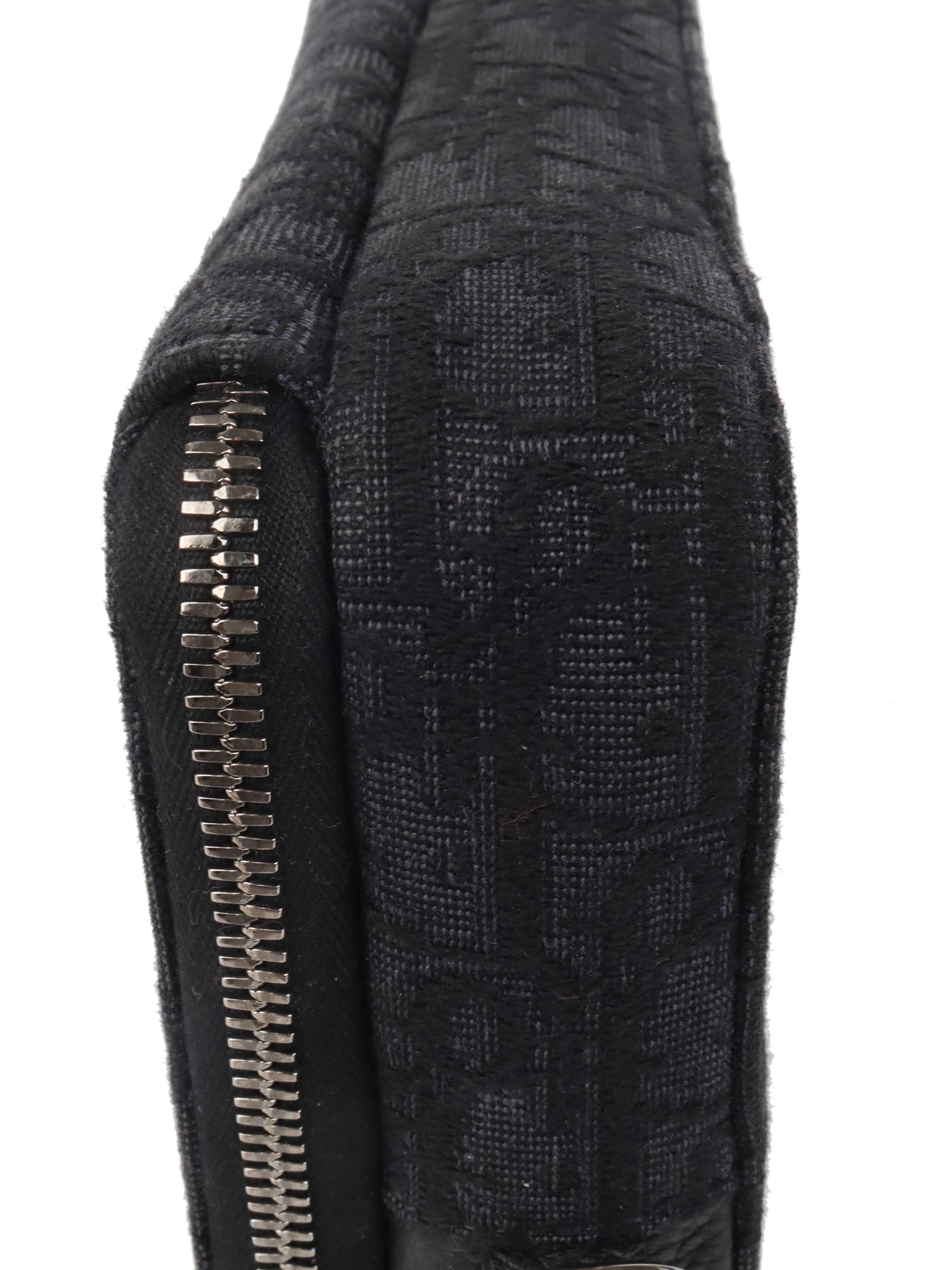 Dior Oblique Jacquard Pouch with Adjustable Strap - Black Luxury Crossbody Bag for Women | Perfect for Everyday Use, Travel & Special Occasions