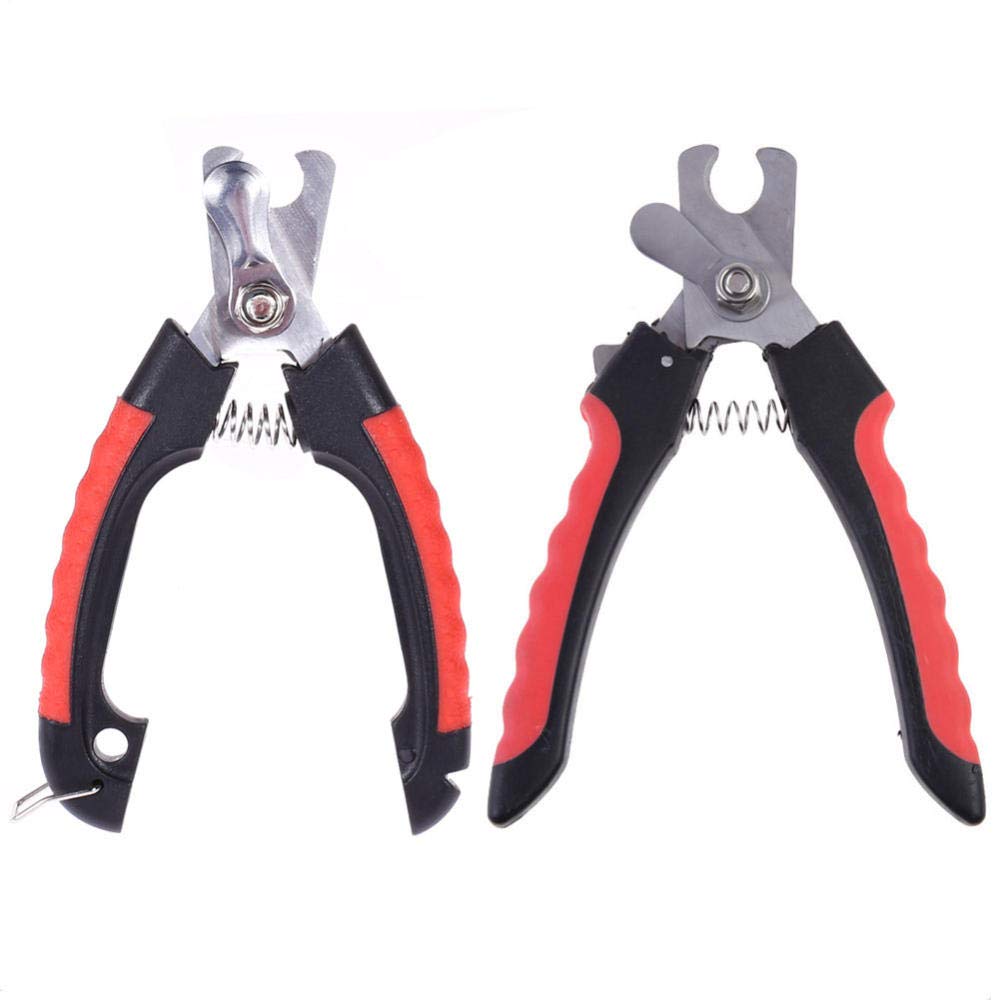 Professional Stainless Steel Pet Nail Clippers for Dogs & Cats - 2 Pack with Safety Lock | Gentle Grooming Scissors for Safe Nail Trimming | Perfect for Home Pet Care & Grooming Kits