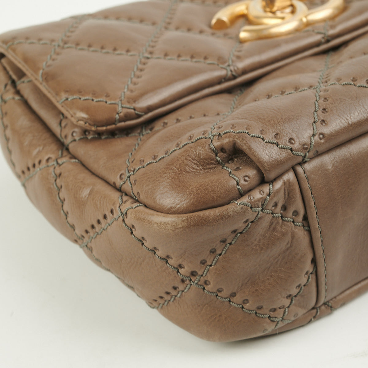Chanel Quilted Square Flap Bag in Soft Lambskin Leather - Taupe Color | Luxury Crossbody Purse for Women, Perfect for Date Night & Special Occasions