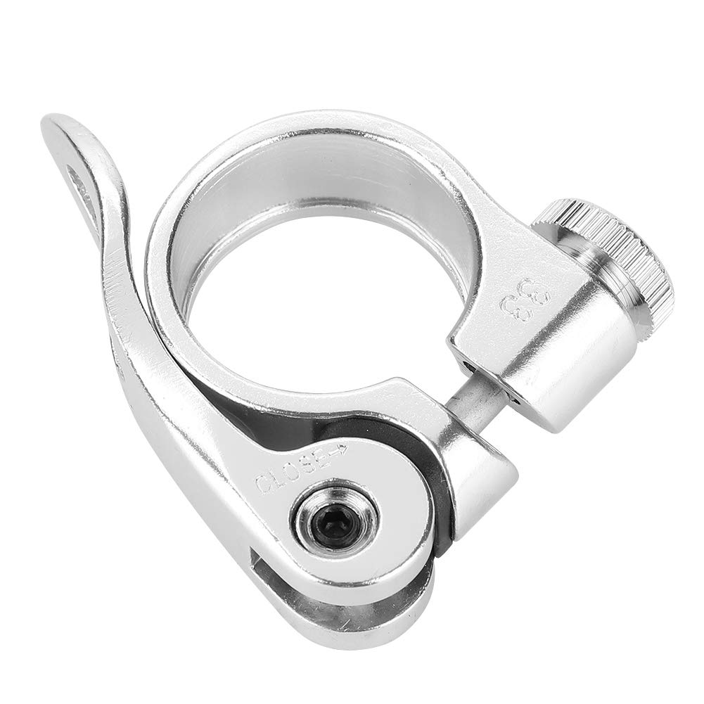 VGEBY1 Quick Release Aluminum Alloy Seat Post Clamp for Road Bikes & Casual Bikes - Secure Bike Seat Adjustment for Commuting & Leisure Cycling