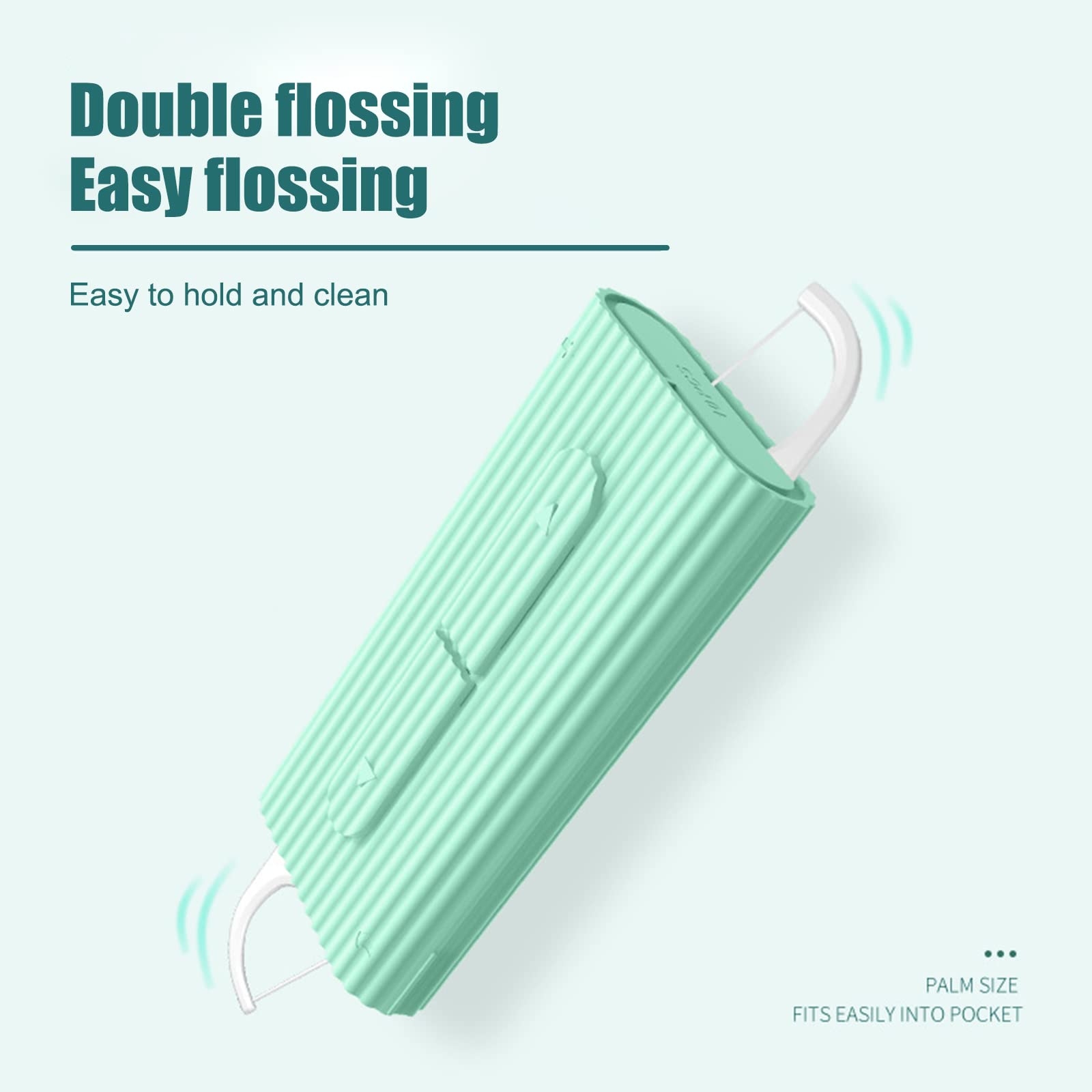 RICHDMI 108 Pieces Dental Floss Sticks - Disposable Oral Cleaning Flossers for Teeth Cleaning & Fresh Breath - Mint Green Dental Floss Picks for Travel, Home & Office Use