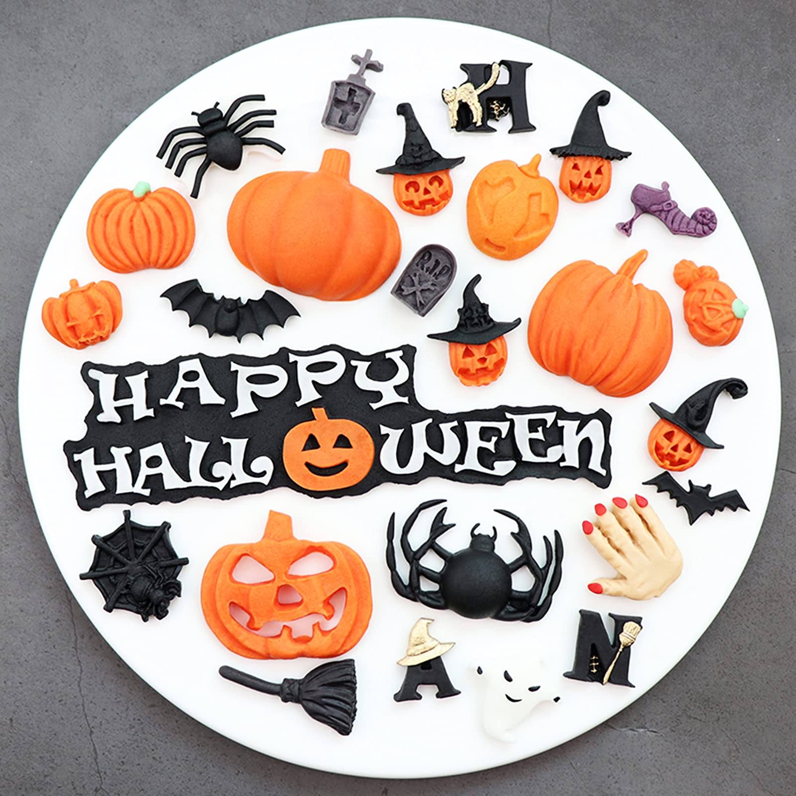 6PCS Halloween Silicone Chocolate Molds Set - Skull, Spider, Pumpkin & Ghost Candy Molds for Baking, Cake Decor, Cupcake Toppers, Resin Keychains - Perfect for Halloween Parties, Thanksgiving Desserts & DIY Crafts