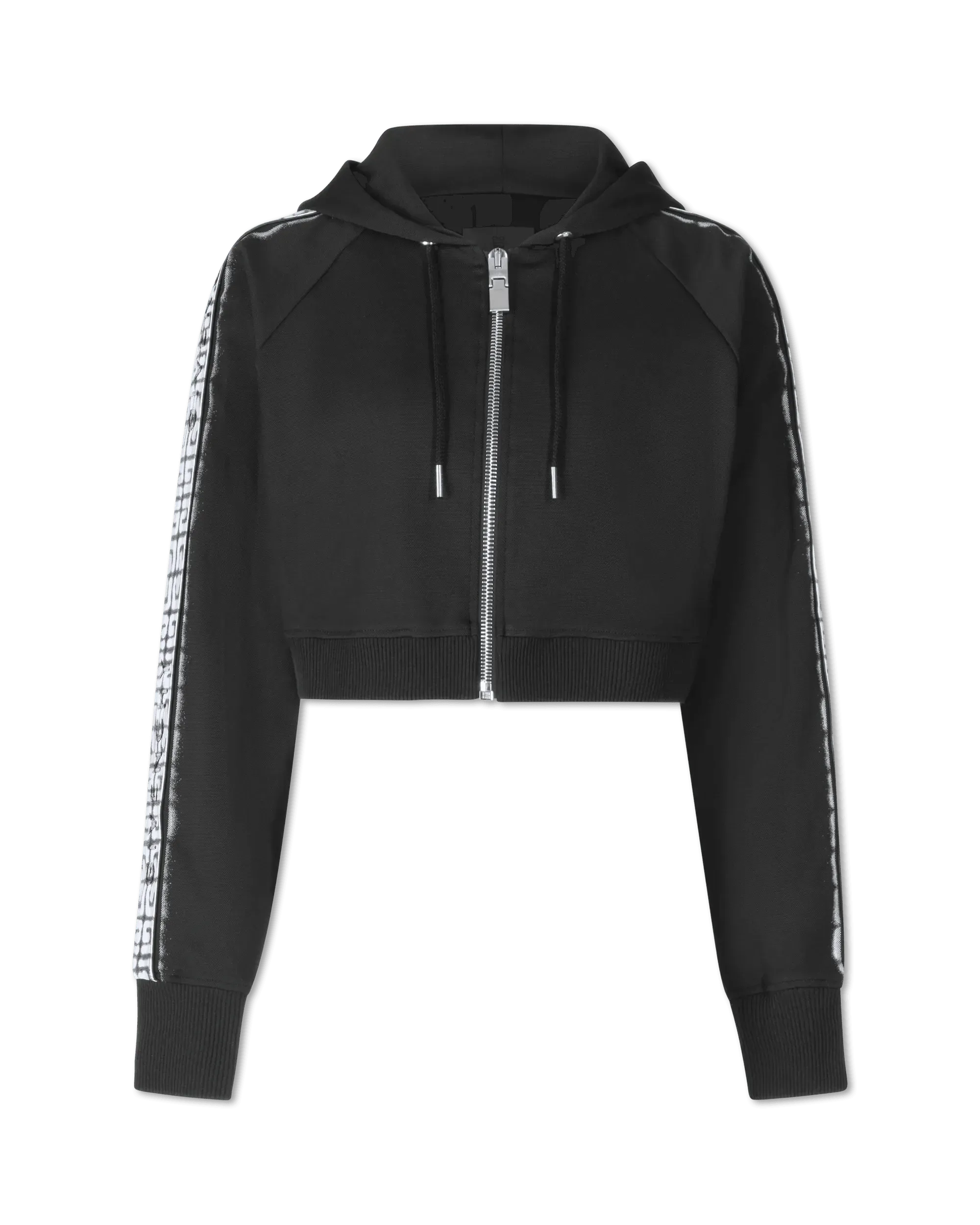 Custom Logo Embroidered Cropped Zip Up Hoodie for Women - Trendy Streetwear Fashion for Casual Outings & Gym Wear