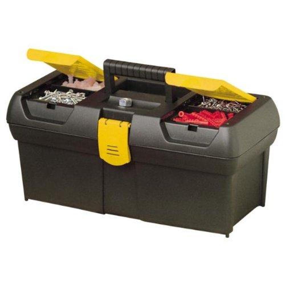 Stanley STST13011 12.5-Inch Heavy Duty Metal Tool Box with Lockable Lid - Perfect for Home, Garage, Workshop & Job Site Storage Organization