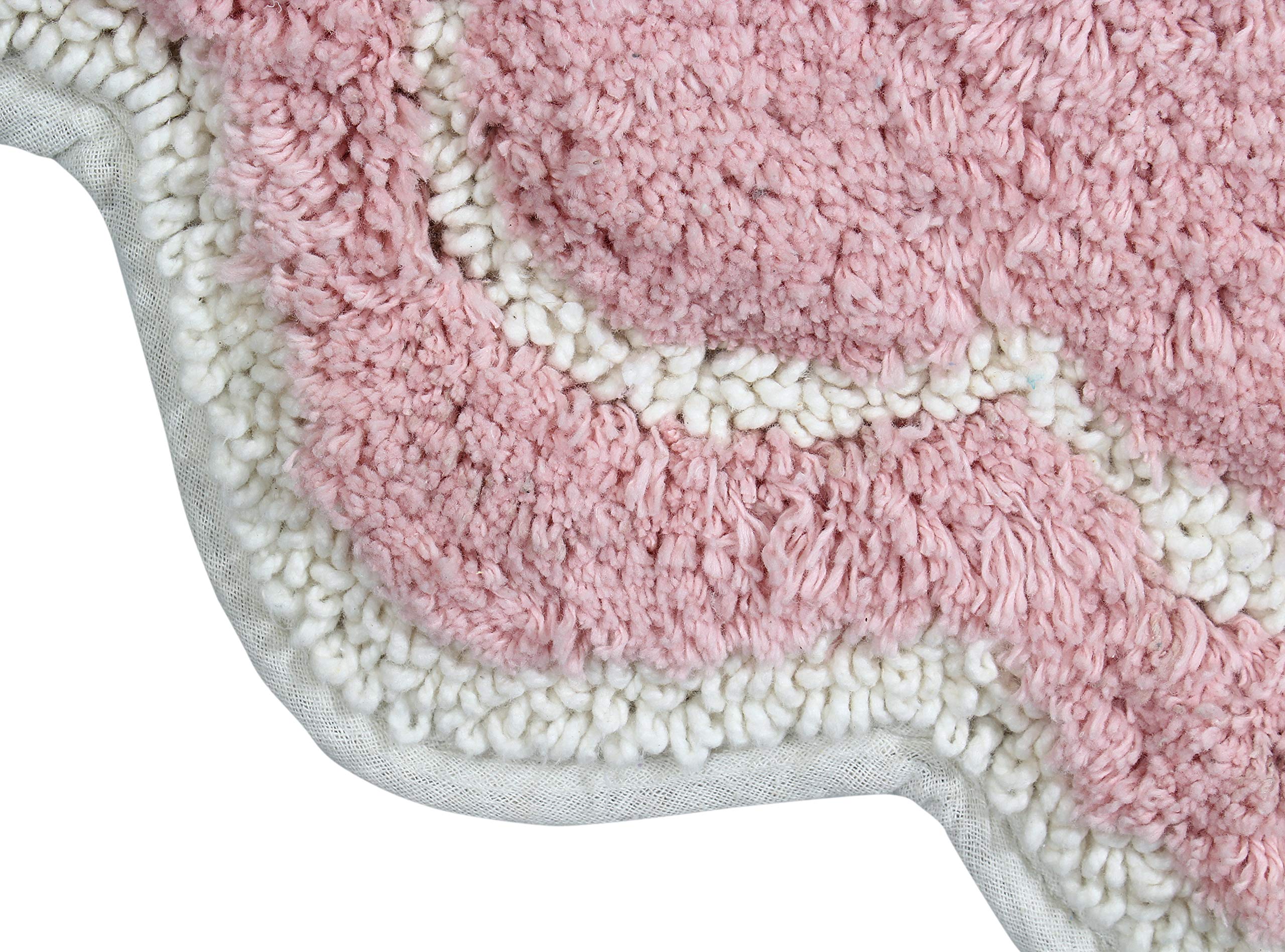 Home Weavers Allure Collection U-Shaped Toilet Rug - Extra Thick Non-Slip Bathroom Mat, 100% Cotton Soft & Absorbent, Machine Washable 20