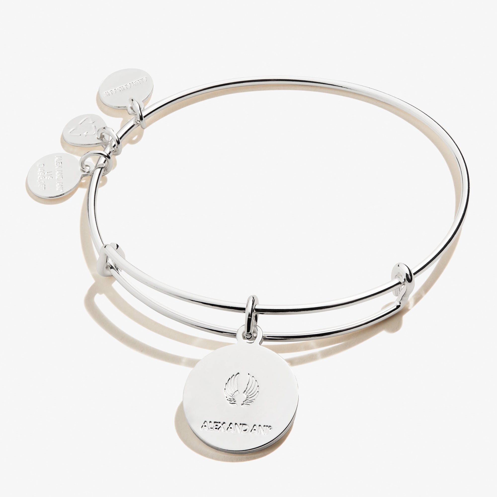 Dream Wings Charm Bangle - Inspirational Jewelry for Women, Sterling Silver Motivational Bracelet - Perfect for Daily Wear, Gifts & Special Occasions