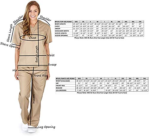 Premium Women's Medical Scrub Set - 2-Pack Comfortable Uniform Tops & Pants for Nurses, Doctors & Healthcare Professionals | Soft Breathable Fabric for Hospital Shifts & Clinical Work