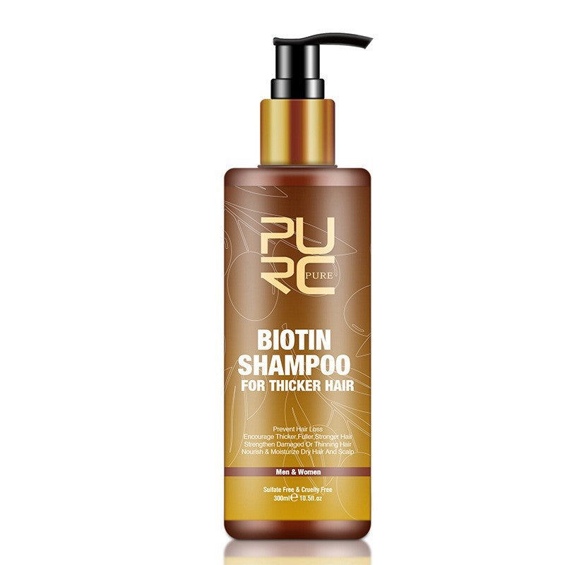 PURC Ginger Biotin Shampoo & Conditioner Set for Dry Frizzy Hair Repair with Essential Oils - Hair Care Kit for Damaged Hair Treatment at Home