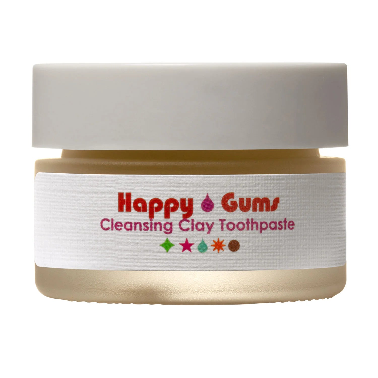 Happy Gums Natural Clay Toothpaste for Teeth Whitening & Sensitive Gums - Organic & Fluoride-Free Dental Care for Daily Oral Hygiene & Fresh Breath