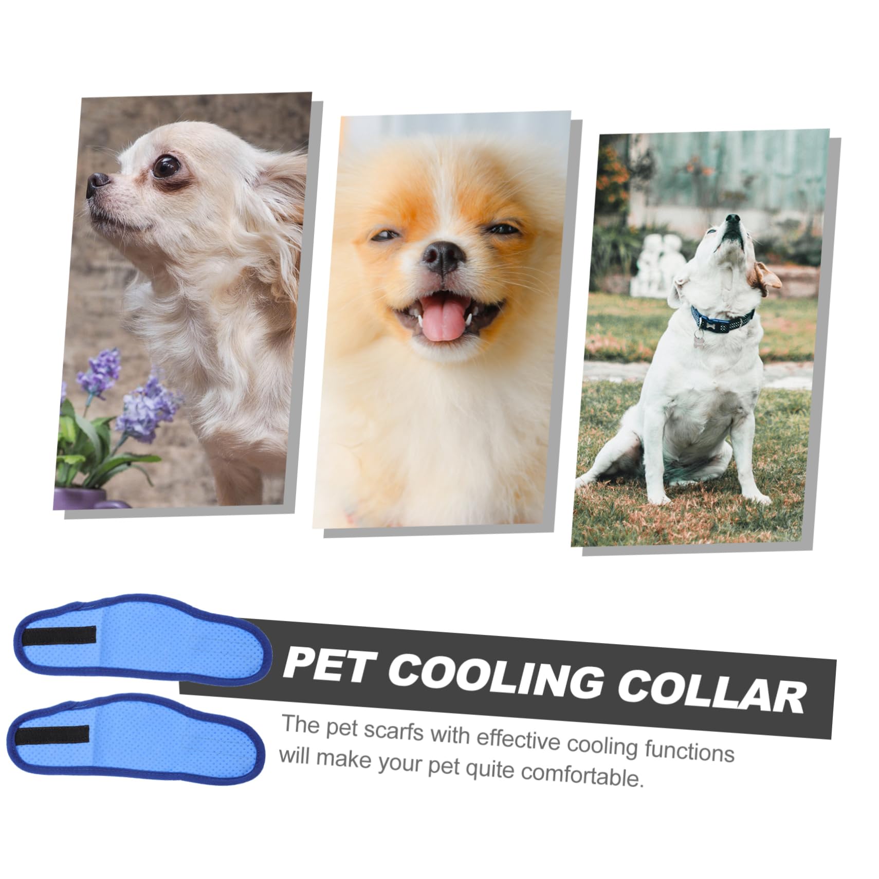 2pcs Mipcase Pet Cooling Scarf & Vest for Dogs - Breathable Summer Dog Clothes, Puppy Collar & Scarf with Ice Bag - Non-Woven Fabric for Hot Weather (Perfect for Outdoor Walks, Beach Trips & Summer Adventures)