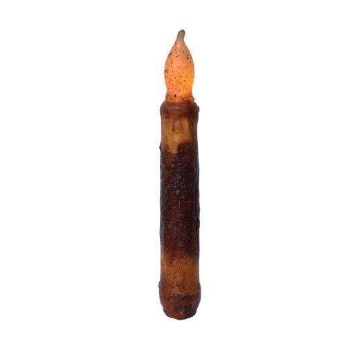 Burnt Mustard 6-Inch Timer Taper Candles (3-Pack) - Perfect for Dinner Parties, Romantic Dates & Holiday Decorations