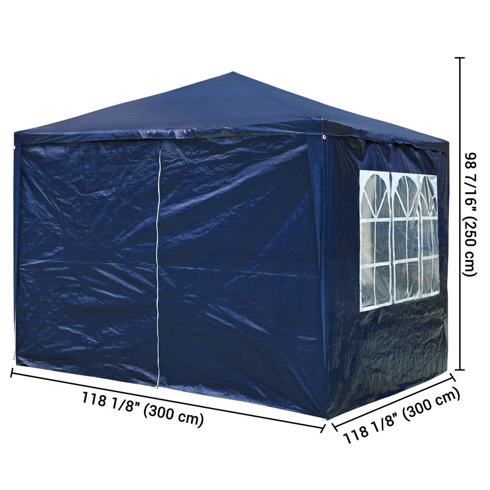 10x10 FT Pop Up Canopy Tent with 4 Sidewalls - Waterproof & UV Protection for Weddings, Parties, Outdoor Events - Instant Shelter for Backyard, Beach, Camping, Picnics