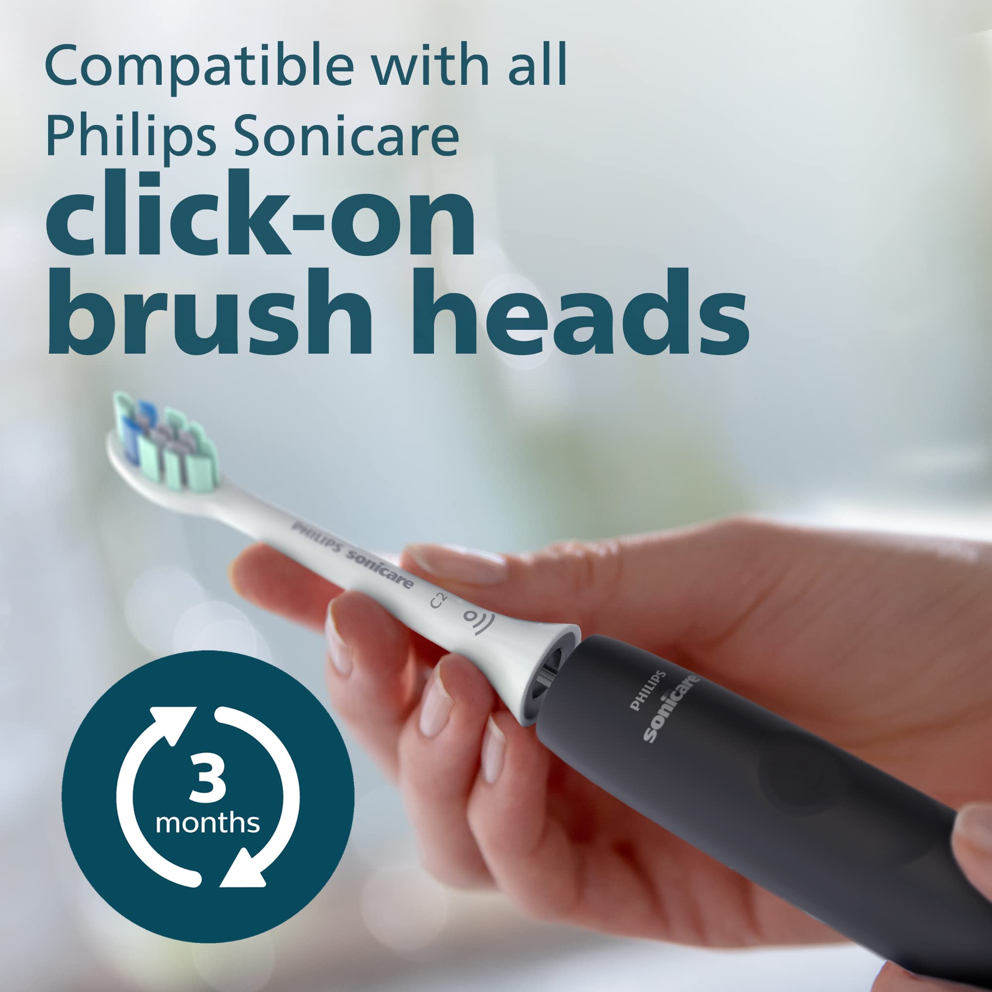 Philips Sonicare 4100 Rechargeable Electric Toothbrush with Pressure Sensor - HX3681/24 Black | Professional Teeth Cleaning for Whitening & Gum Care | Perfect for Travel & Daily Oral Hygiene