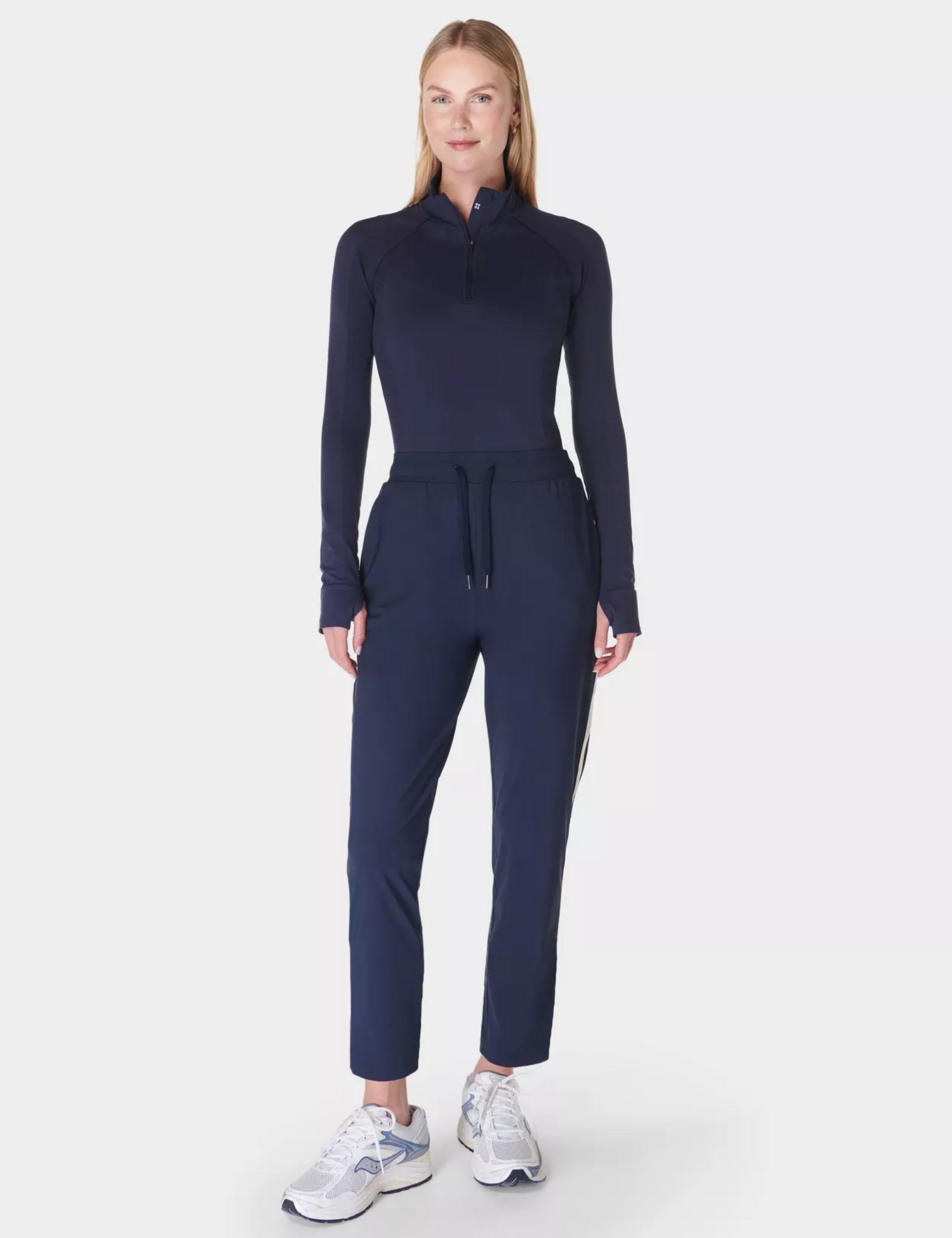 Explorer Side Stripe Pants for Men - Navy Blue Casual Trousers | Comfortable & Stylish for Work, Travel & Outdoor Activities