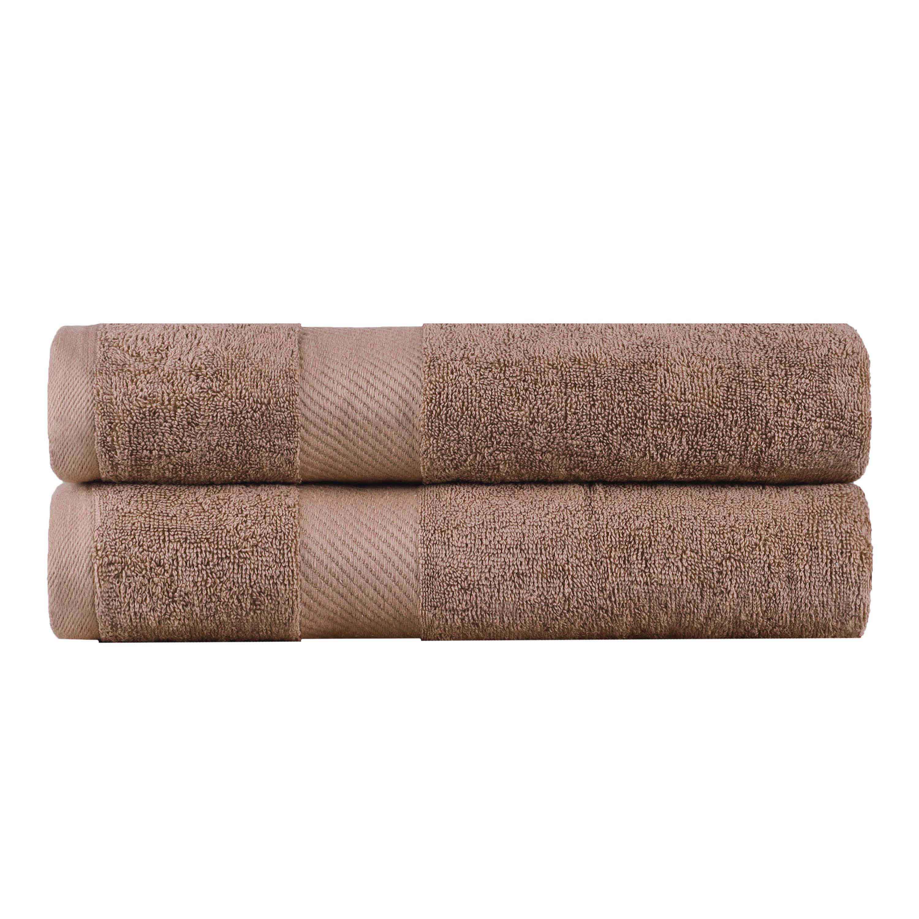 Premium Egyptian Cotton Bath Towels Set of 2 - Medium Weight, Ultra Soft & Absorbent - Luxury Bath, Spa & Guest Towels for Home & Hotel Use