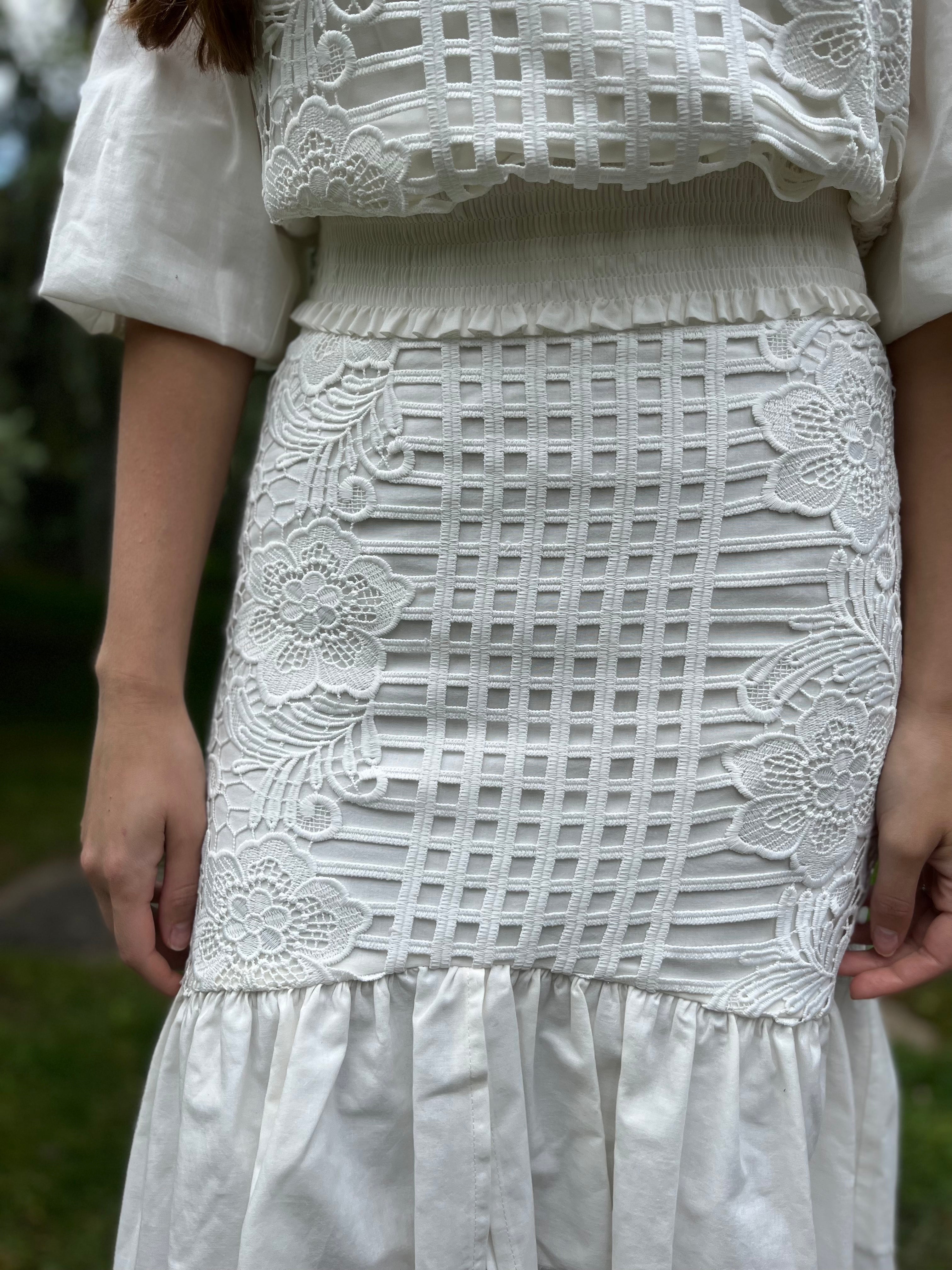 Stylish Lattice Skirt for Women - Trendy Floral Lace Summer Skirt | Perfect for Beach, Party & Casual Outfits