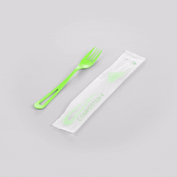 Eco-Friendly Compostable CPLA Plastic Forks - 250 Count Box | Heat Resistant, Biodegradable Cutlery for Parties, Picnics & Catering | Basic Nature Green Utensils