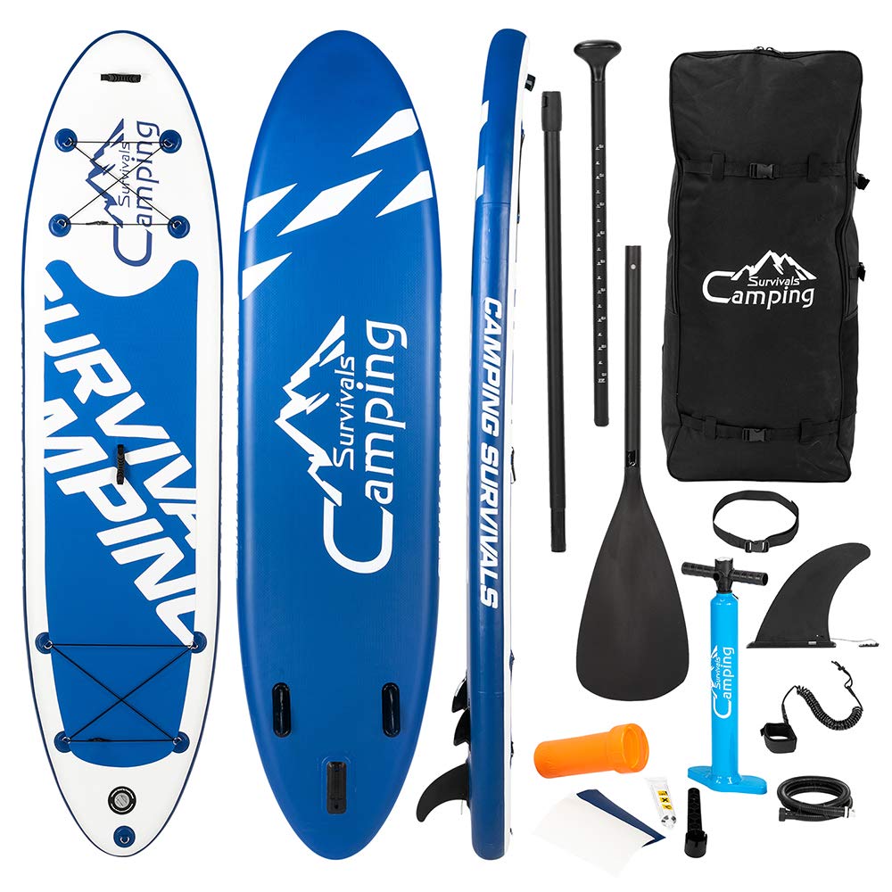 Premium 11' Inflatable Stand Up Paddle Board for Adults - Lightweight & Durable SUP with White, Dark Blue & Black Design | Perfect for Ocean, Lake & River Paddling, Yoga & Fitness