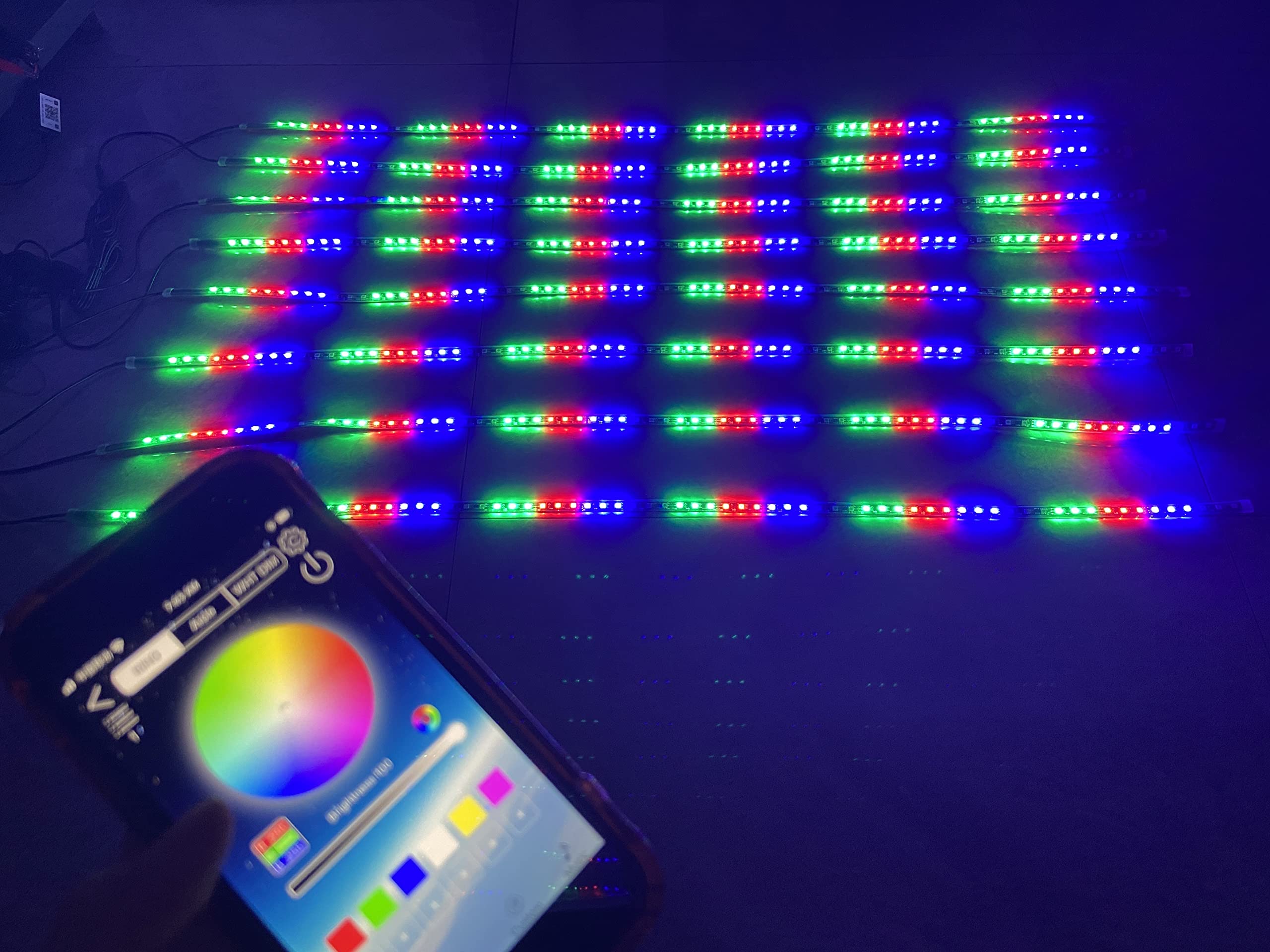 8PCS 6.5FT RGB LED Strip Lights with Bluetooth & Remote - Dream Color Chasing, Strobe, Flash, Breath Effects for Polaris Slingshot, Golf Cart, Ryker, Spyder Underglow & Hood Lighting - Perfect for Car Shows, Night Rides & Custom Vehicle Lighting