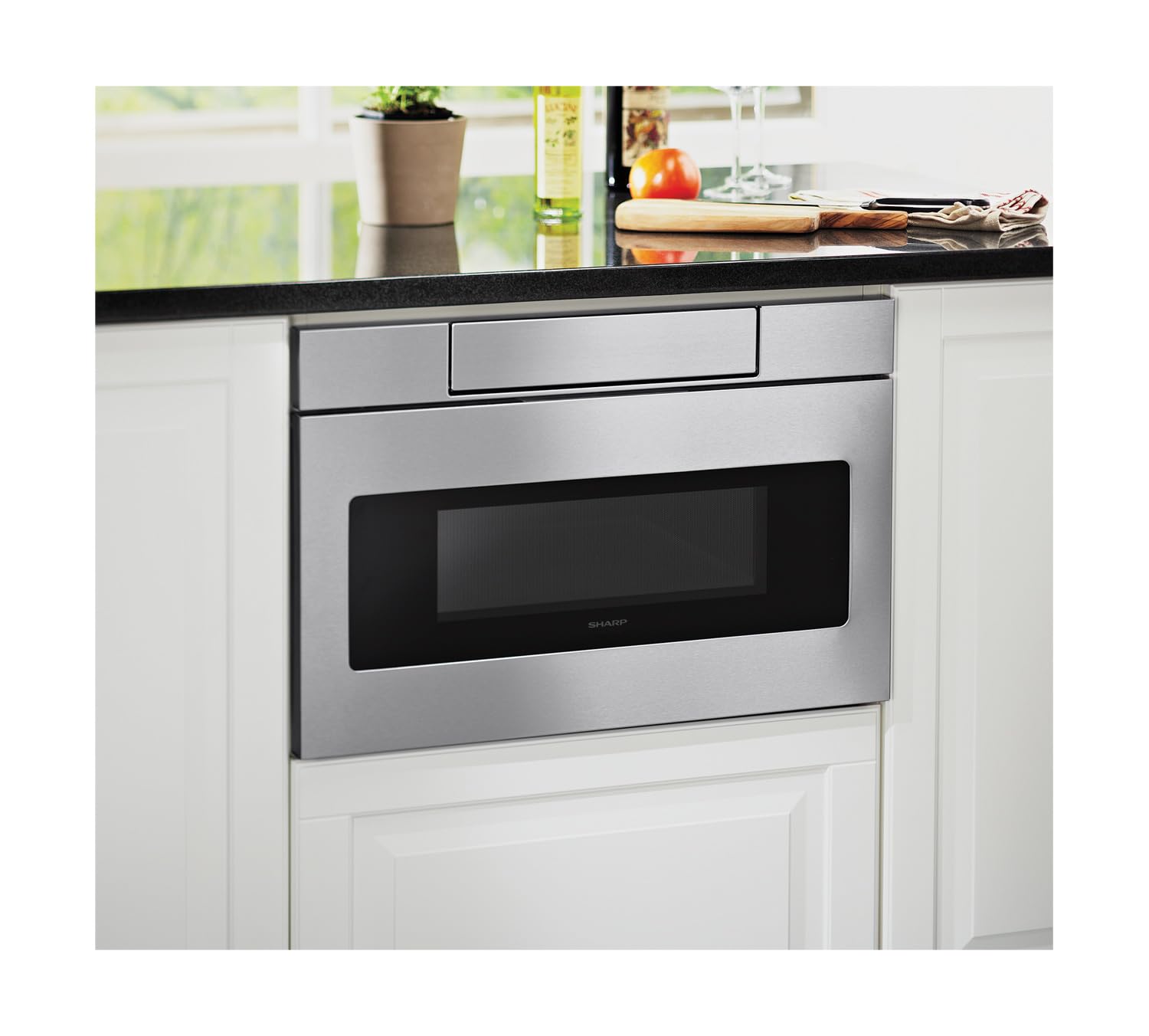 Sharp SMD2470ASY 24-Inch 1.2 cu. Ft. 950W Stainless Steel Built-In Microwave Drawer - Perfect for Modern Kitchens, Small Spaces & Luxury Homes