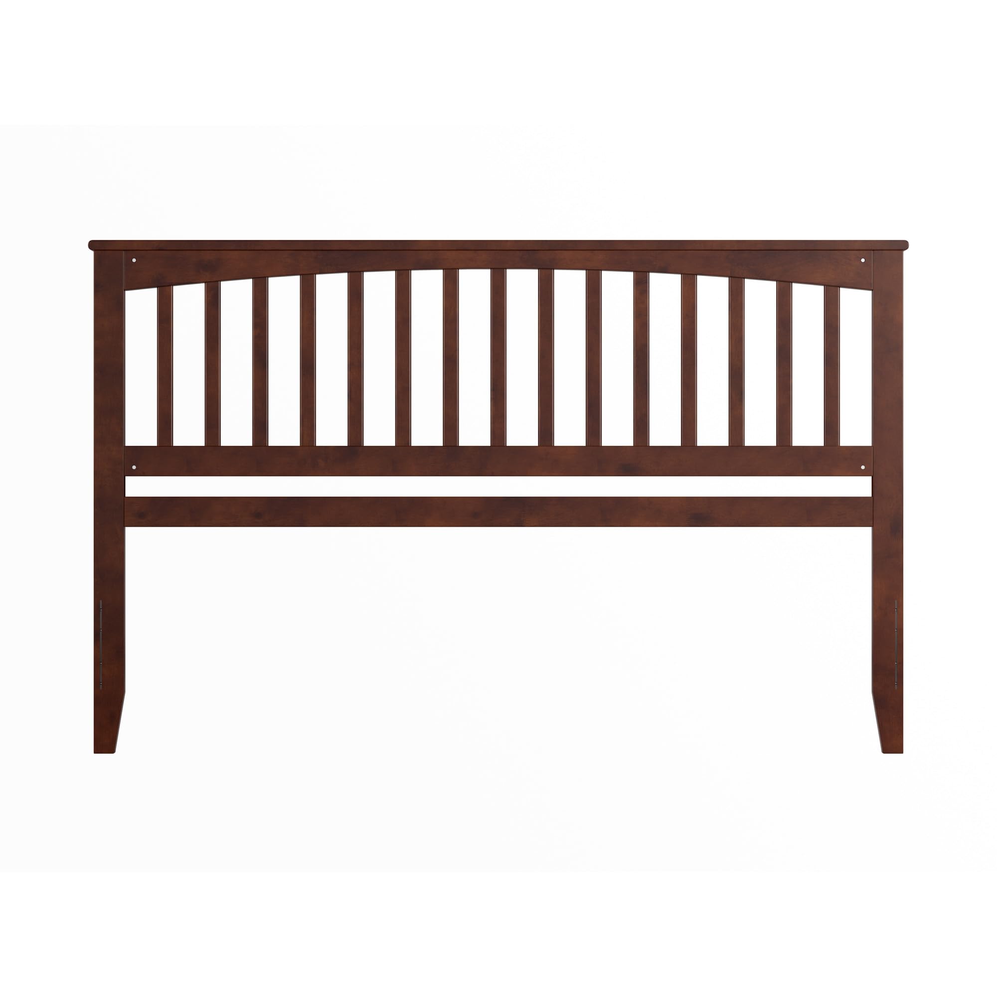 AFI Mission King Solid Wood Headboard with USB Charging Ports - Walnut Finish for Modern Bedroom Decor - Perfect for Master Bedroom, Guest Room & Hotel Stays