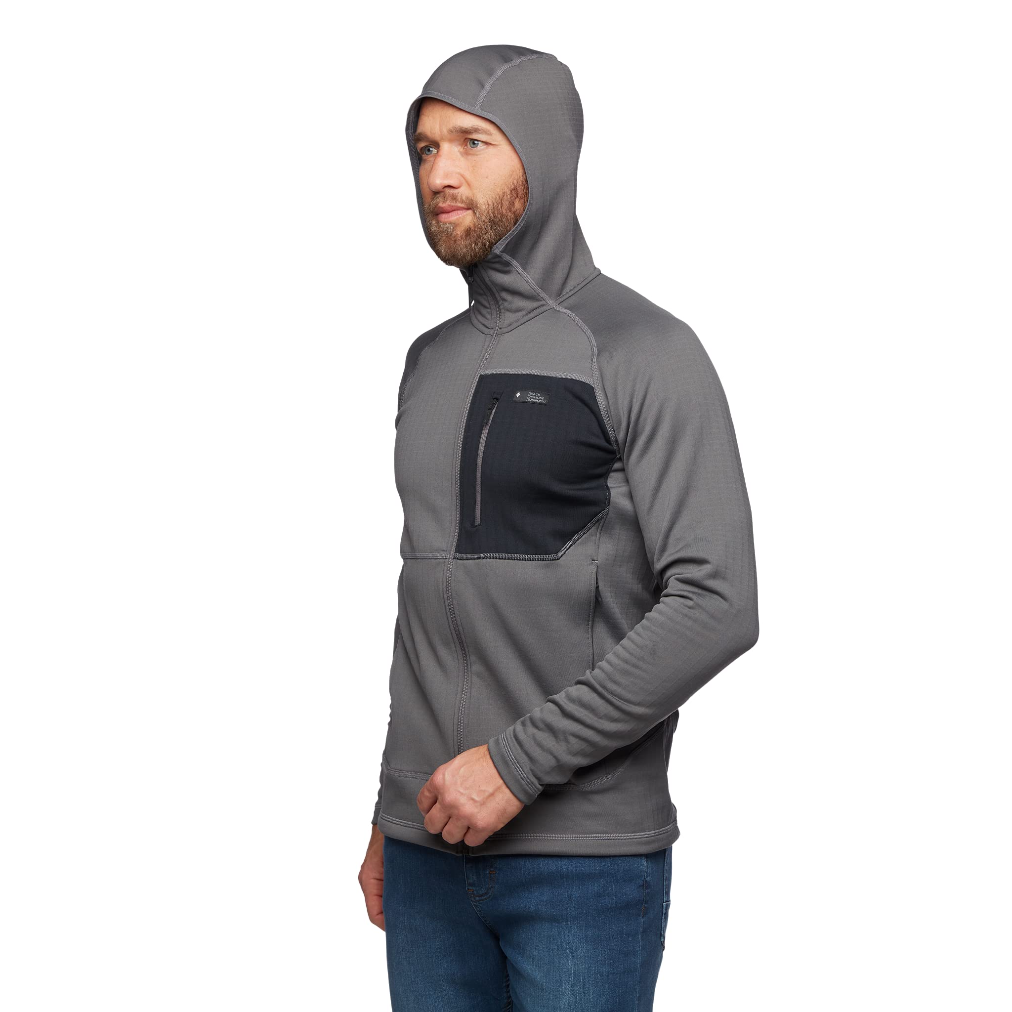 Black Diamond M Factor Hoody - Granite Small for Outdoor Climbing