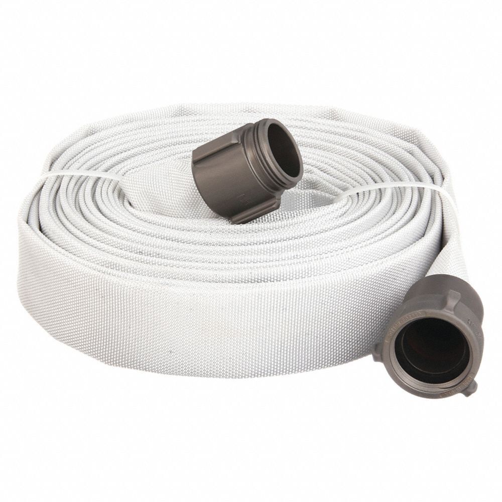 1.5 Inch x 50 Foot Double Jacket EPDM Fire Discharge Hose - Heavy Duty Firefighting, Industrial & Agricultural Water Transfer - Perfect for Fire Departments, Construction Sites & Farm Irrigation
